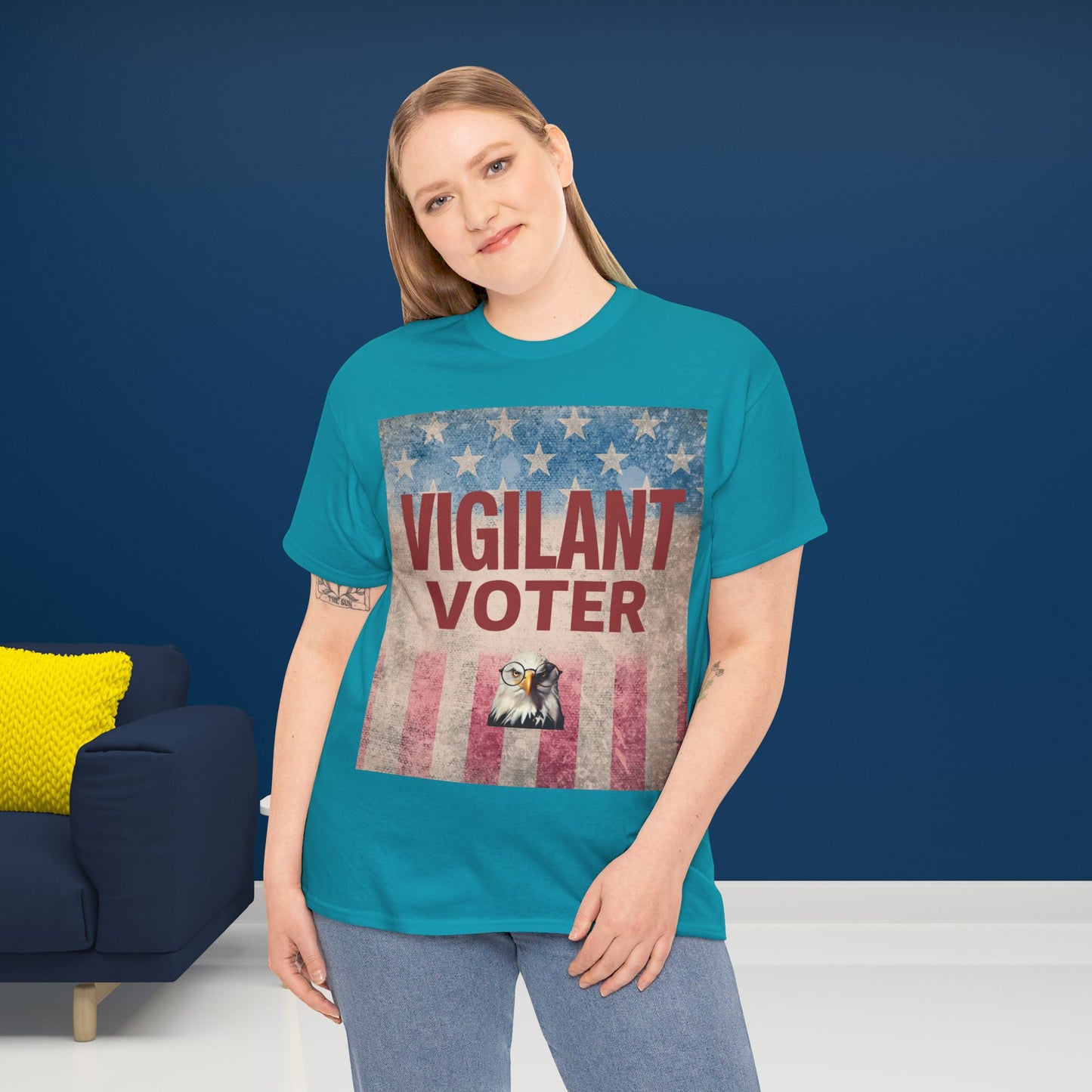 Vigilant Voter Shirt- Vote Blue Save Democracy Tee- Democrat Presidential Election T-Shirt