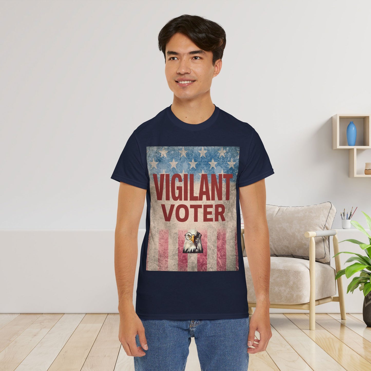 Vigilant Voter Shirt- Vote Blue Save Democracy Tee- Democrat Presidential Election T-Shirt