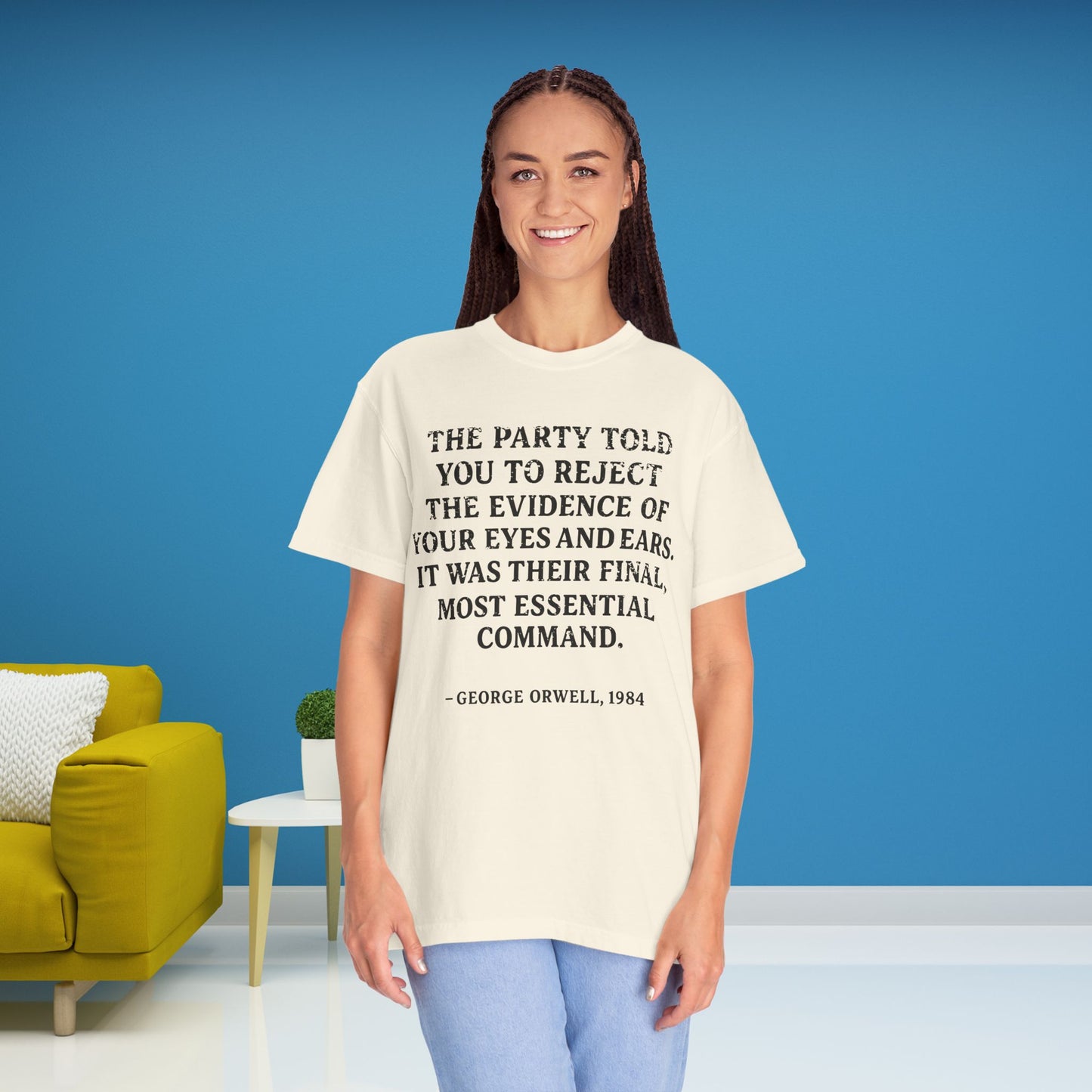 George Orwell's 1984 Protest Shirt Social Justice Anti-Trump Gear Resistance Tee Anti-Fascism TShirt Comfort Colors T-Shirt Democrat Apparel
