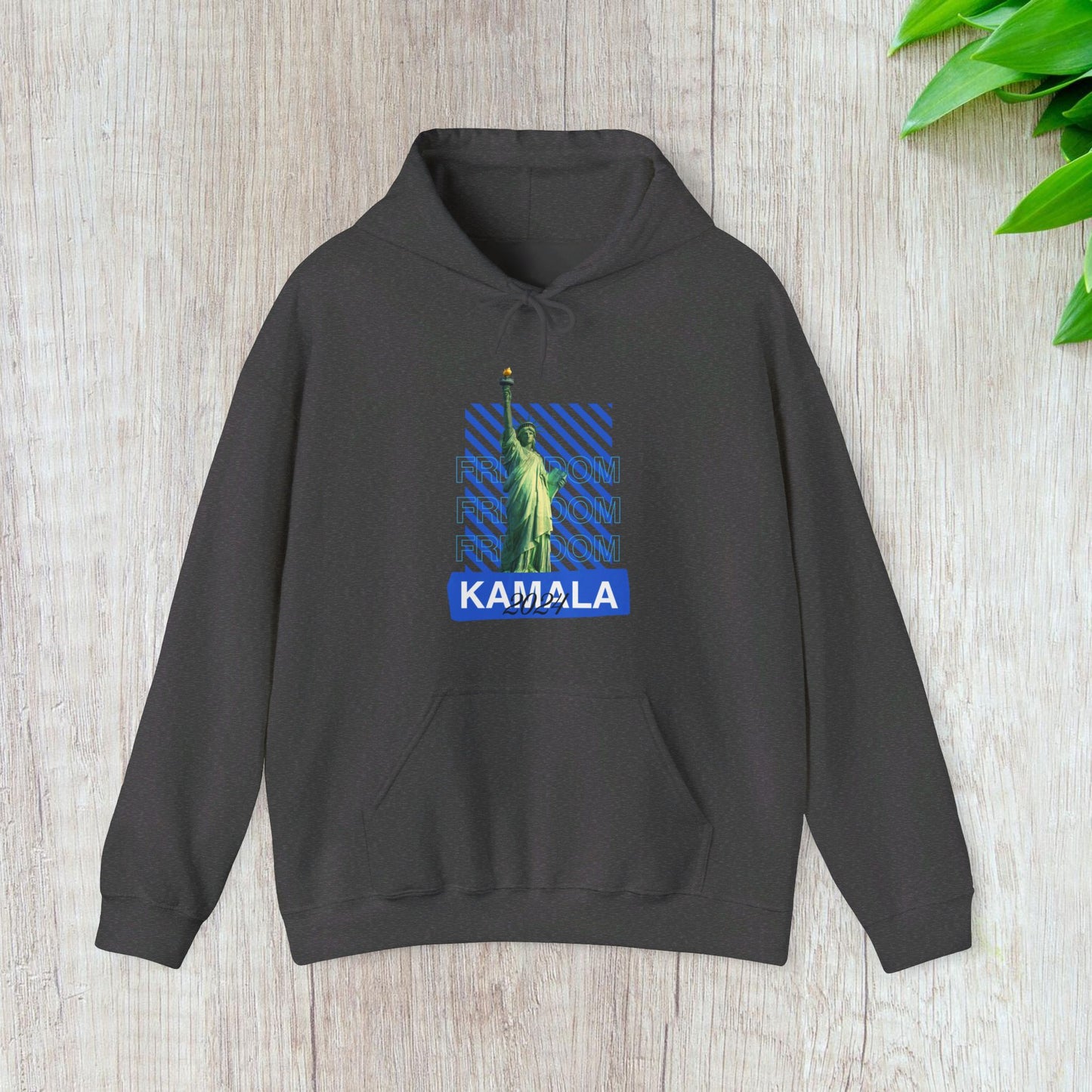 Freedom Kamala 2024 Hooded Sweatshirt - Statue of Liberty Freedom Hoodie - Pullover Hoodie