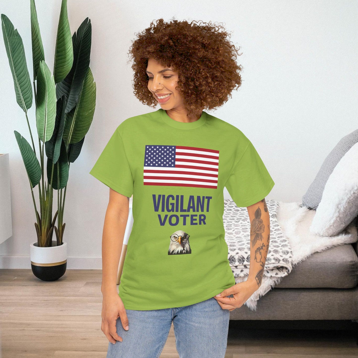 Vigilant Voter Shirt- Vote Blue Save Democracy Tee- Democrat Presidential Election T-Shirt