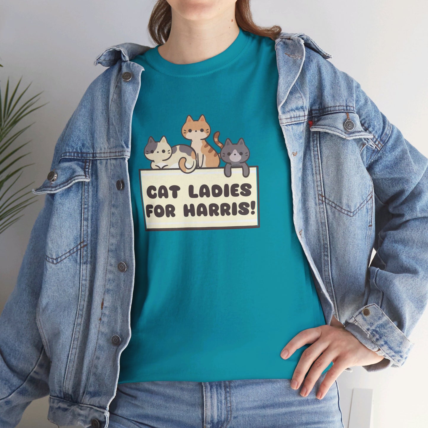 Cat Ladies for Harris Shirt- Cat Ladies Tee-  Witty Democrat Presidential Election T-Shirt