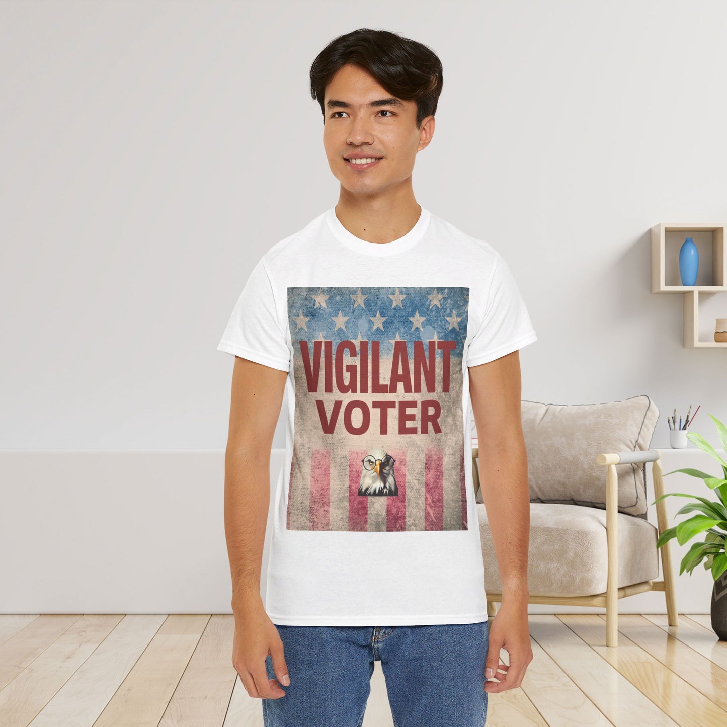 Vigilant Voter Shirt- Vote Blue Save Democracy Tee- Democrat Presidential Election T-Shirt