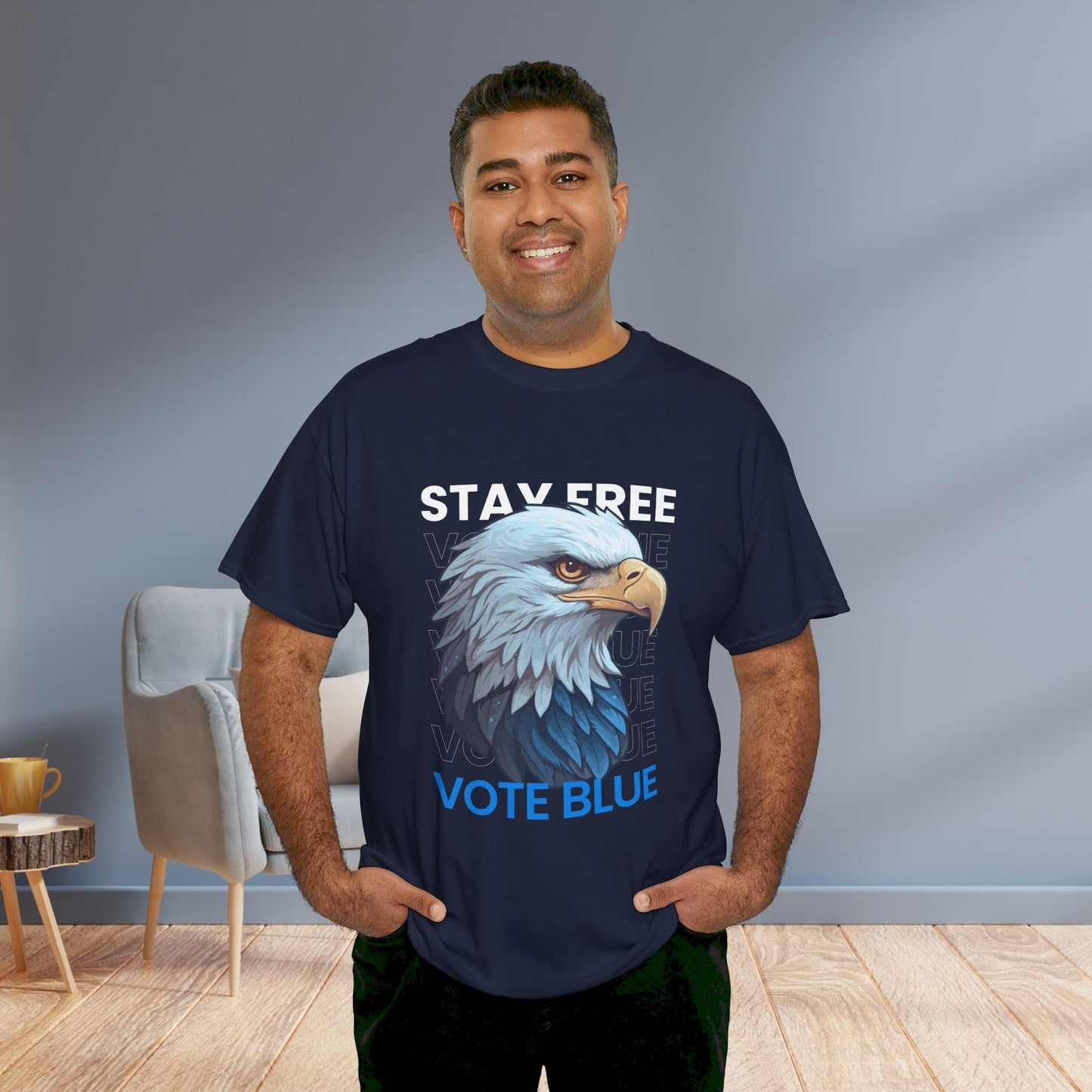 Stay Free Vote Blue Shirt- Freedom Tee-  Democrat Presidential Election T-Shirt