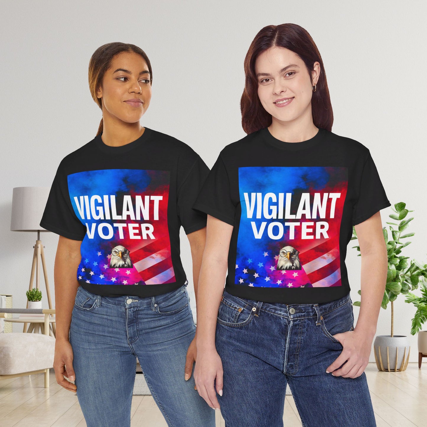 Vigilant Voter Shirt- Vote Blue Save Democracy Tee- Democrat Presidential Election T-Shirt