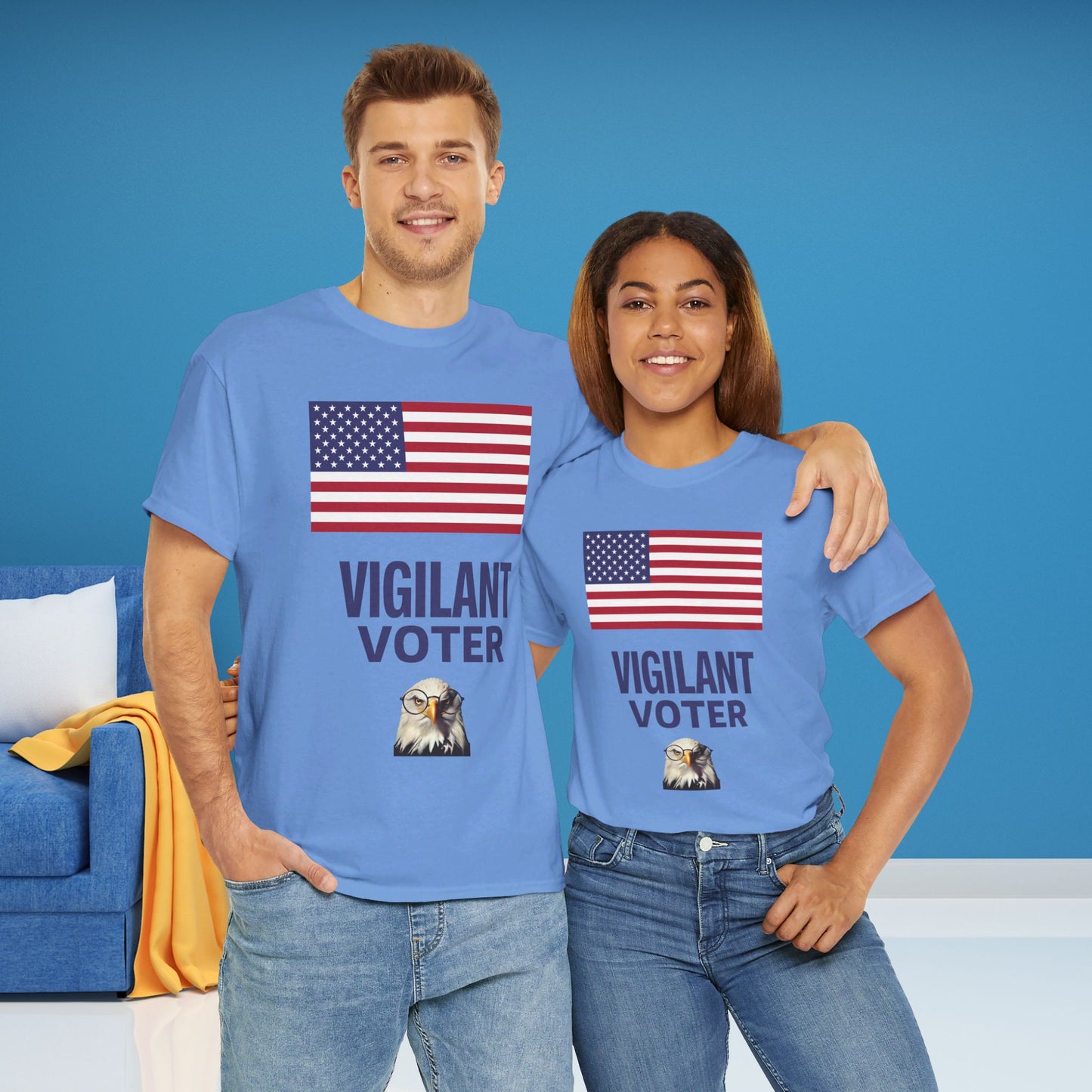 Vigilant Voter Shirt- Vote Blue Save Democracy Tee- Democrat Presidential Election T-Shirt