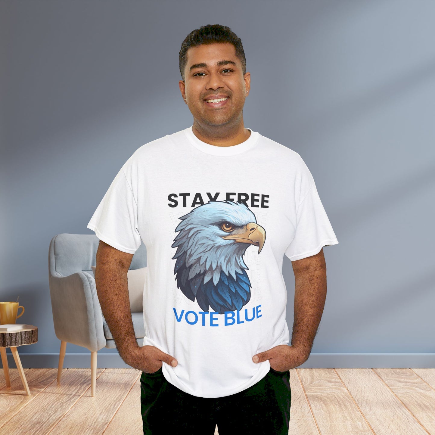 Stay Free Vote Blue Shirt- Freedom Tee-  Democrat Presidential Election T-Shirt