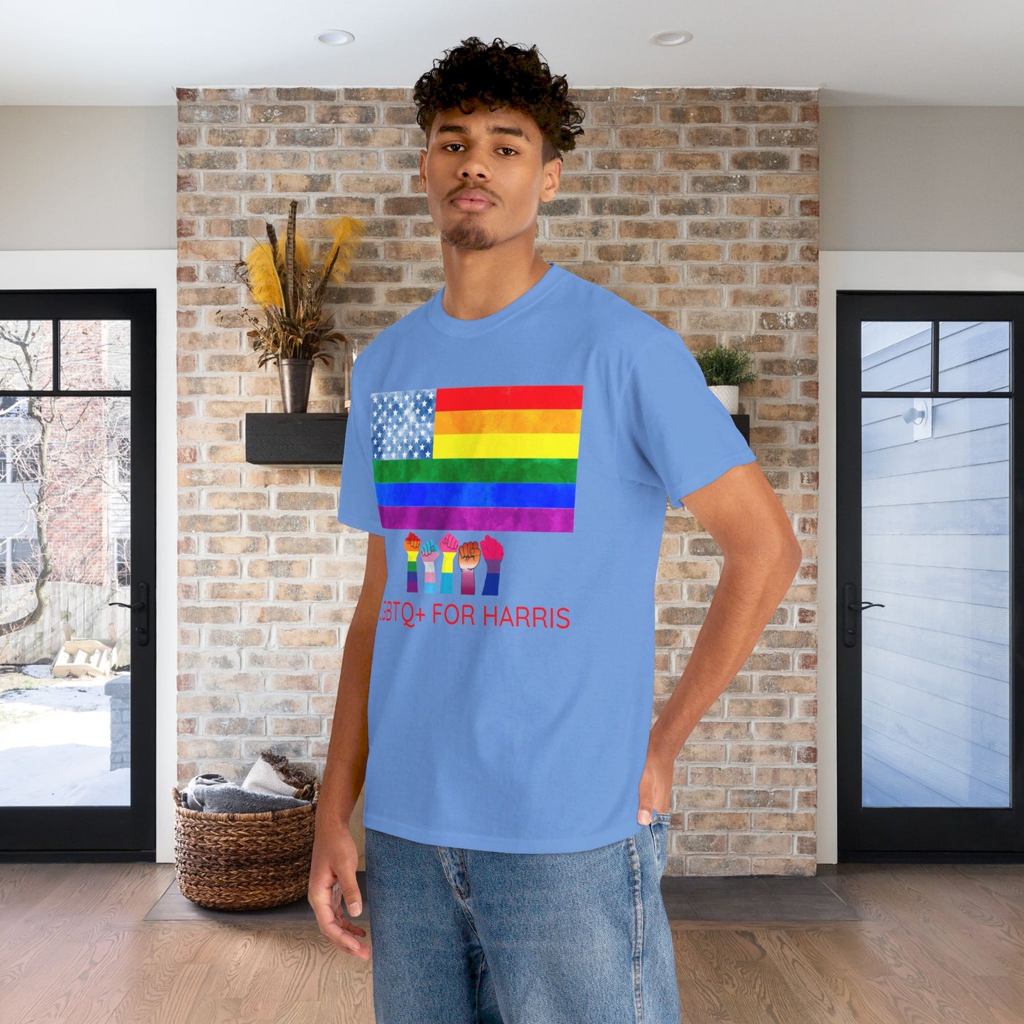 LGBTQ+ for Harris Shirt- Queer for Harris Tee-  Democrat Presidential Election T-Shirt