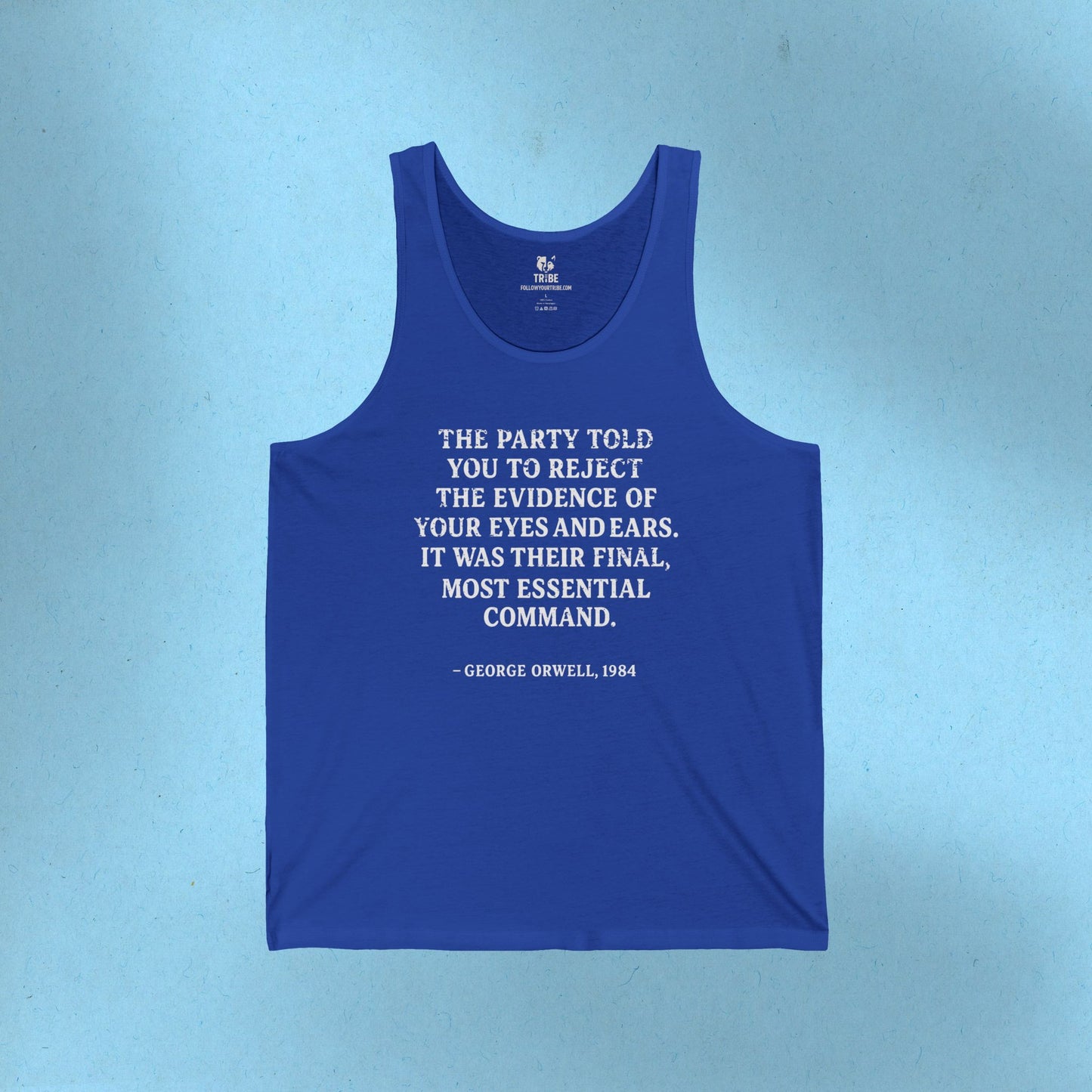 George Orwell's 1984 Protest Tank Top Social Justice Shirt Anti-Trump Merch Anti-Fascism Gear Resistance Activist Tank Top Democrat Apparel