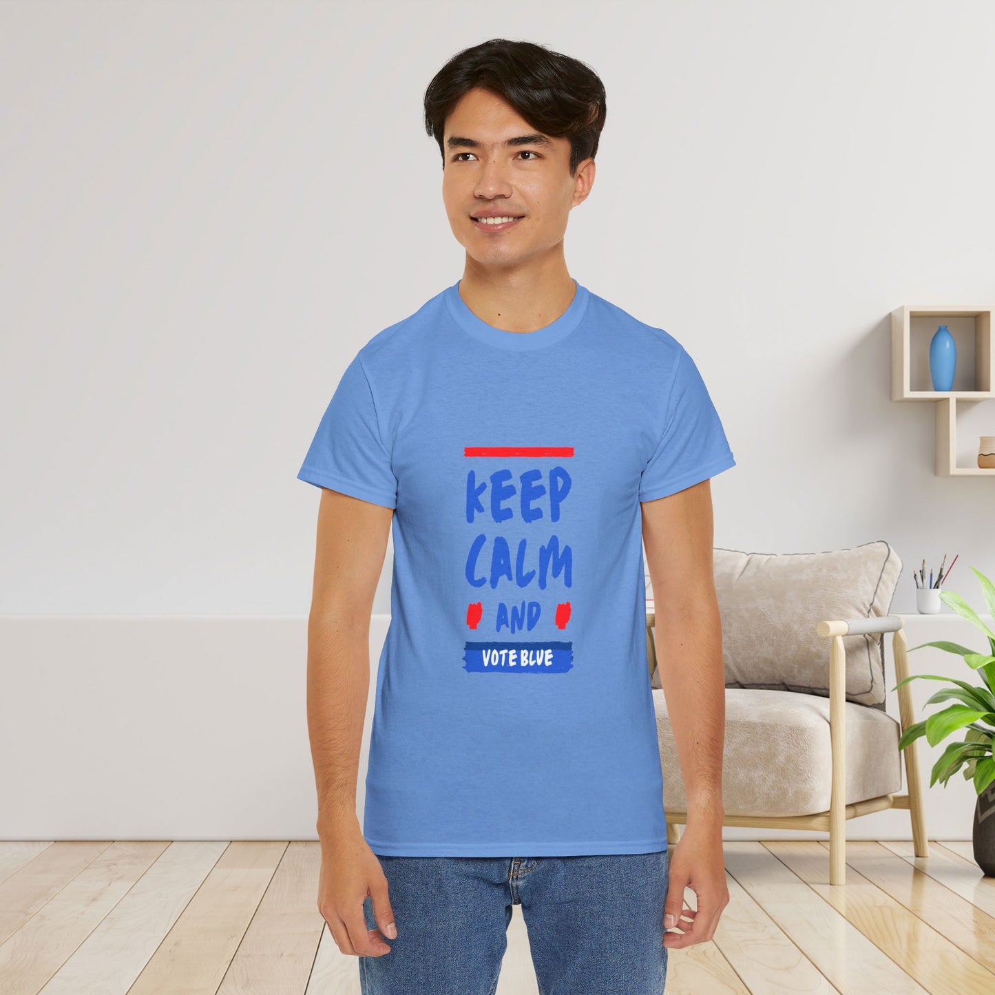 Keep Calm and Vote Blue Shirt- Save Democracy Tee- Democrat Presidential Election T-Shirt