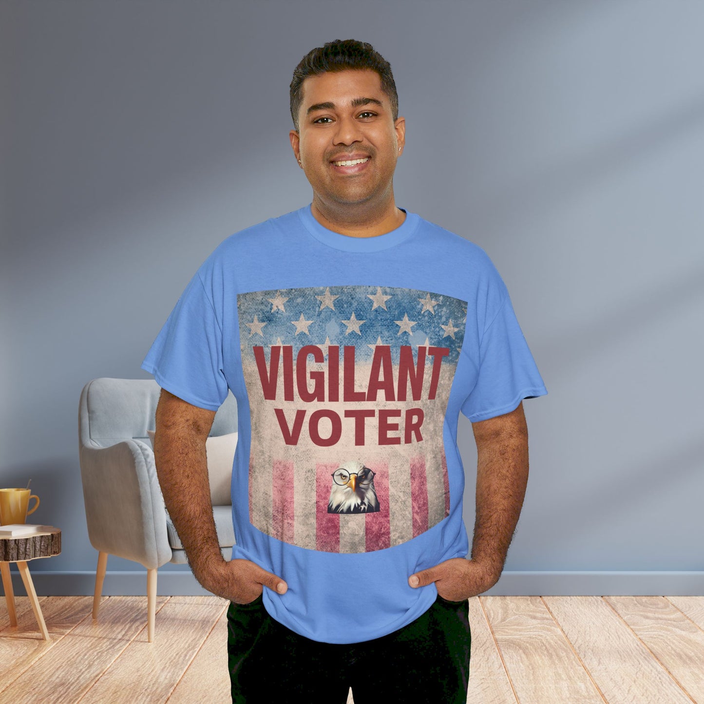 Vigilant Voter Shirt- Vote Blue Save Democracy Tee- Democrat Presidential Election T-Shirt