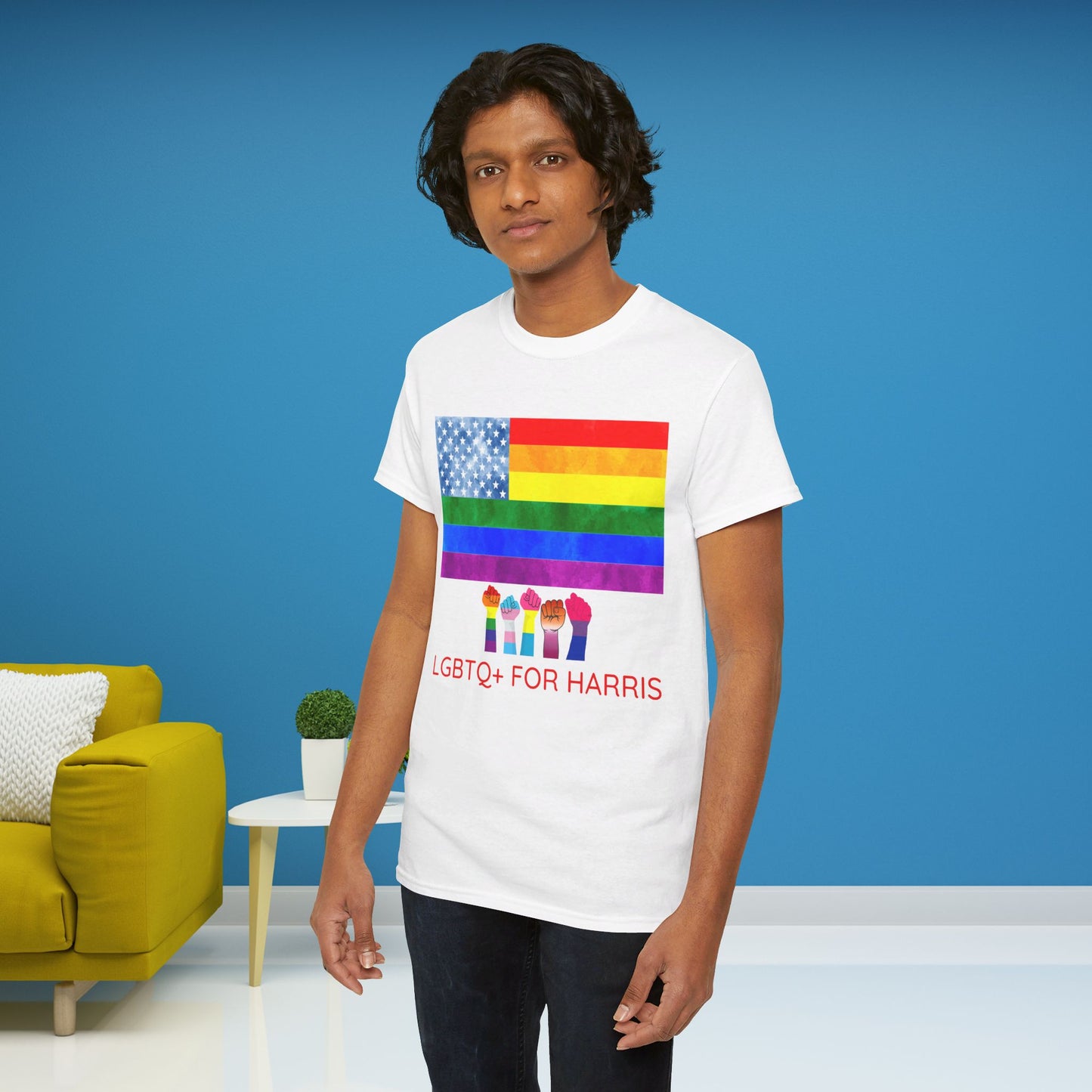 LGBTQ+ for Harris Shirt- Queer for Harris Tee-  Democrat Presidential Election T-Shirt