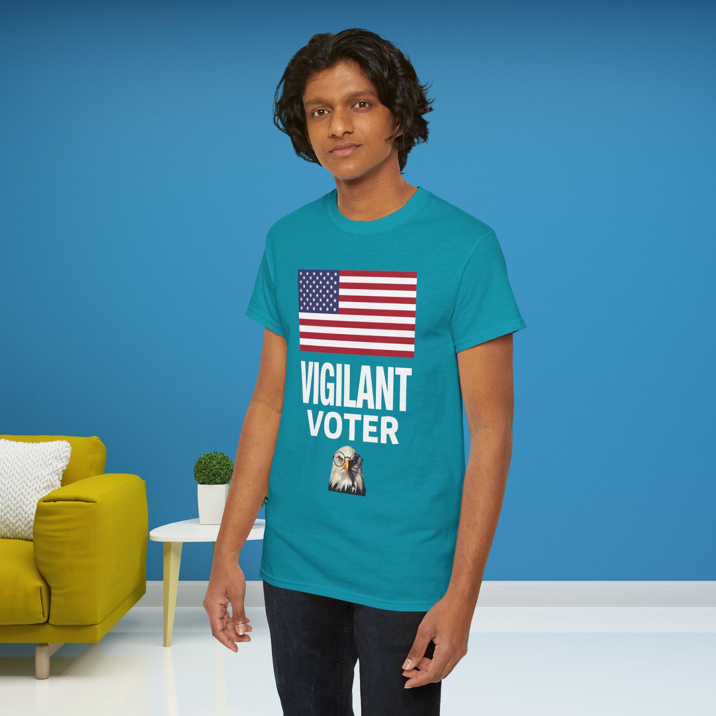 Vigilant Voter Shirt- Vote Blue Save Democracy Tee- Democrat Presidential Election T-Shirt