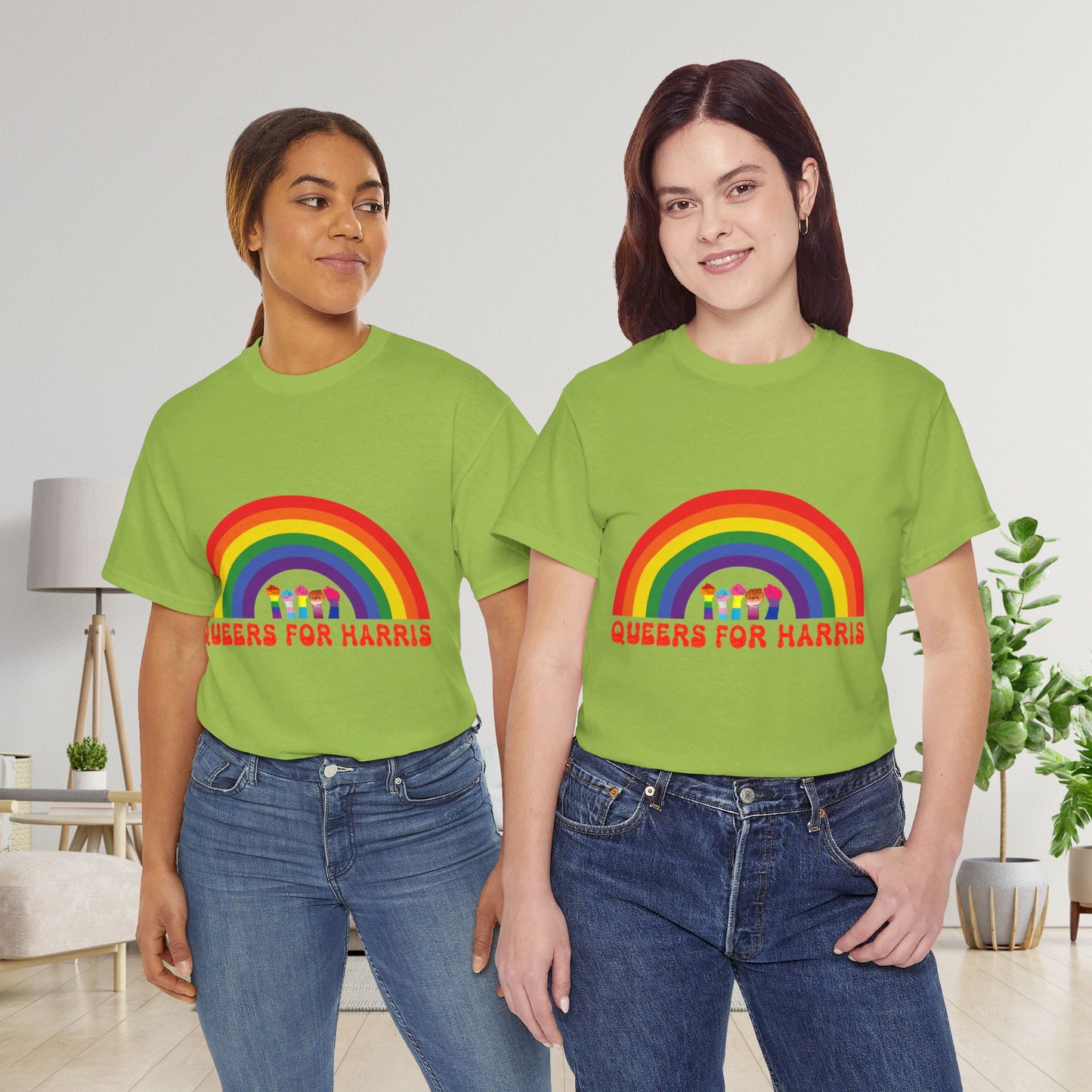 Queers For Harris Shirt- Support LGBTQ Tee-  Democrat Presidential Election T-Shirt