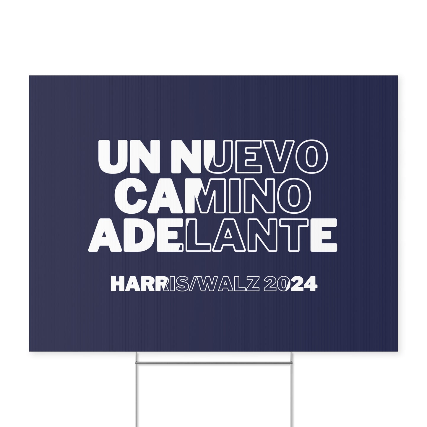 Un Nuevo Camino Adelante Yard Sign - Harris/Walz 2024 Sign in Spanish - Patriotic Election Political Decor