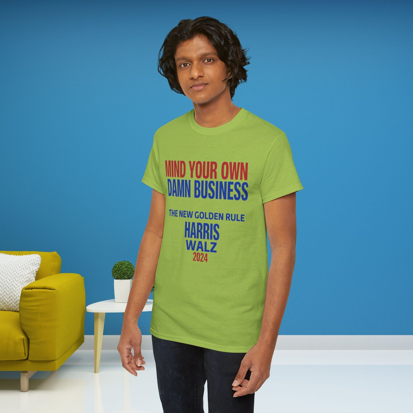 Mind Your Own Damn Business Shirt- Harris Walsh Tee-  Democrat Presidential Election T-Shirt