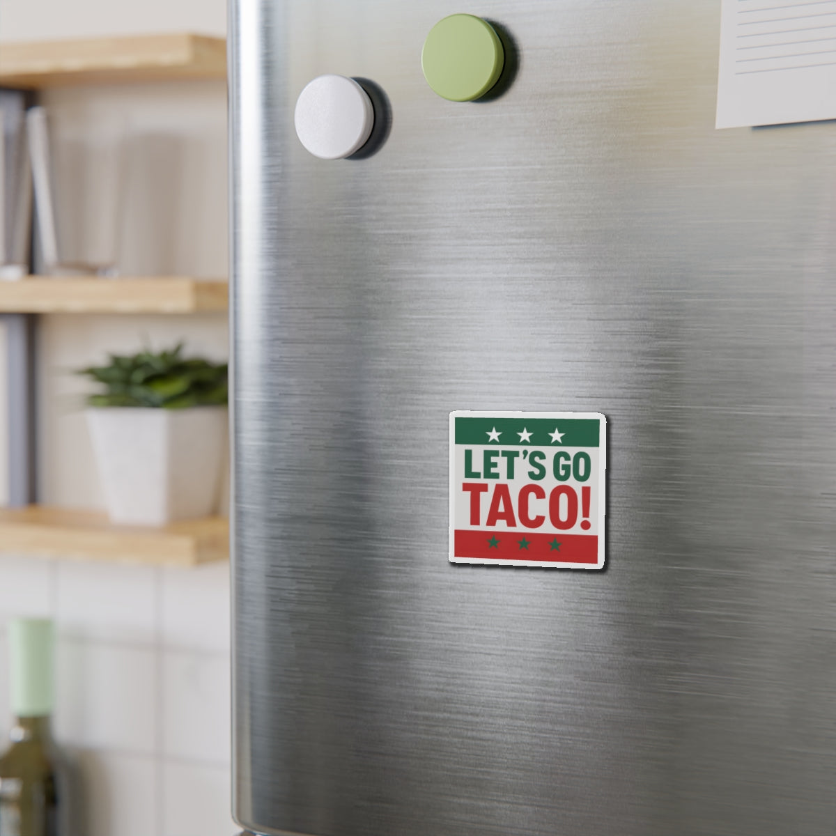 Political Magnet Anti-Trump Merch Let's Go Taco Fuck Donald Trump Car Magnet Political FDT Resist Protest Gear Anti-Fascism Mexican Sign
