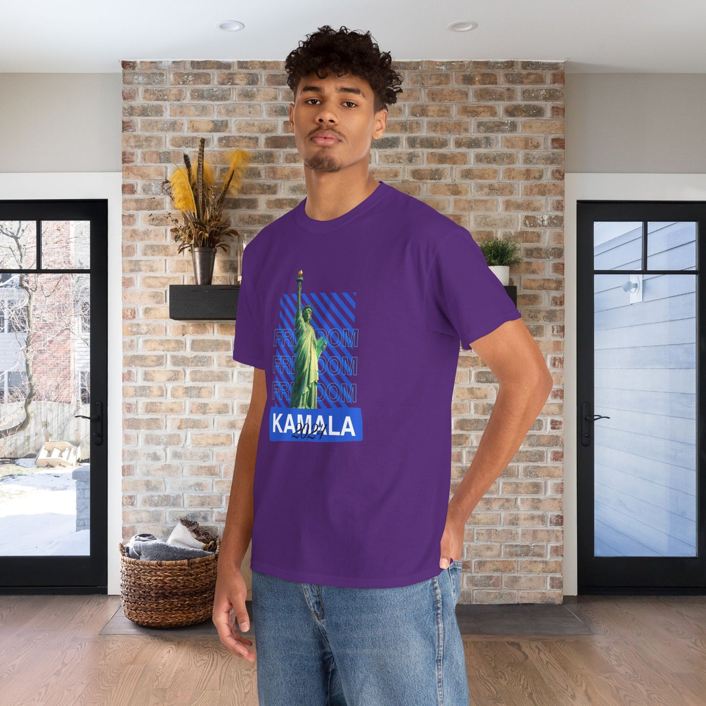 Statue of Liberty Kamala 2024 Freedom Shirt- Vote Blue T-Shirt- Democrat Presidential Election T-Shirt- Save Democracy Shirt