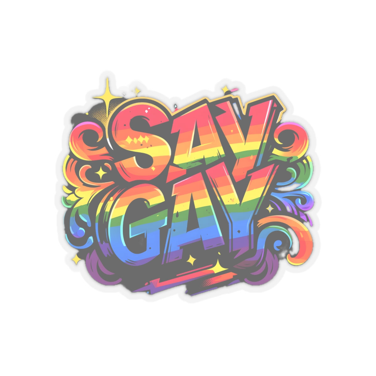 Just Say Gay LGBT Water Bottle Sticker for Laptop LGBTQ Decal Queer Lesbian Bisexual Transgender Gay Pride Merch LGBTQIA Political Adhesive