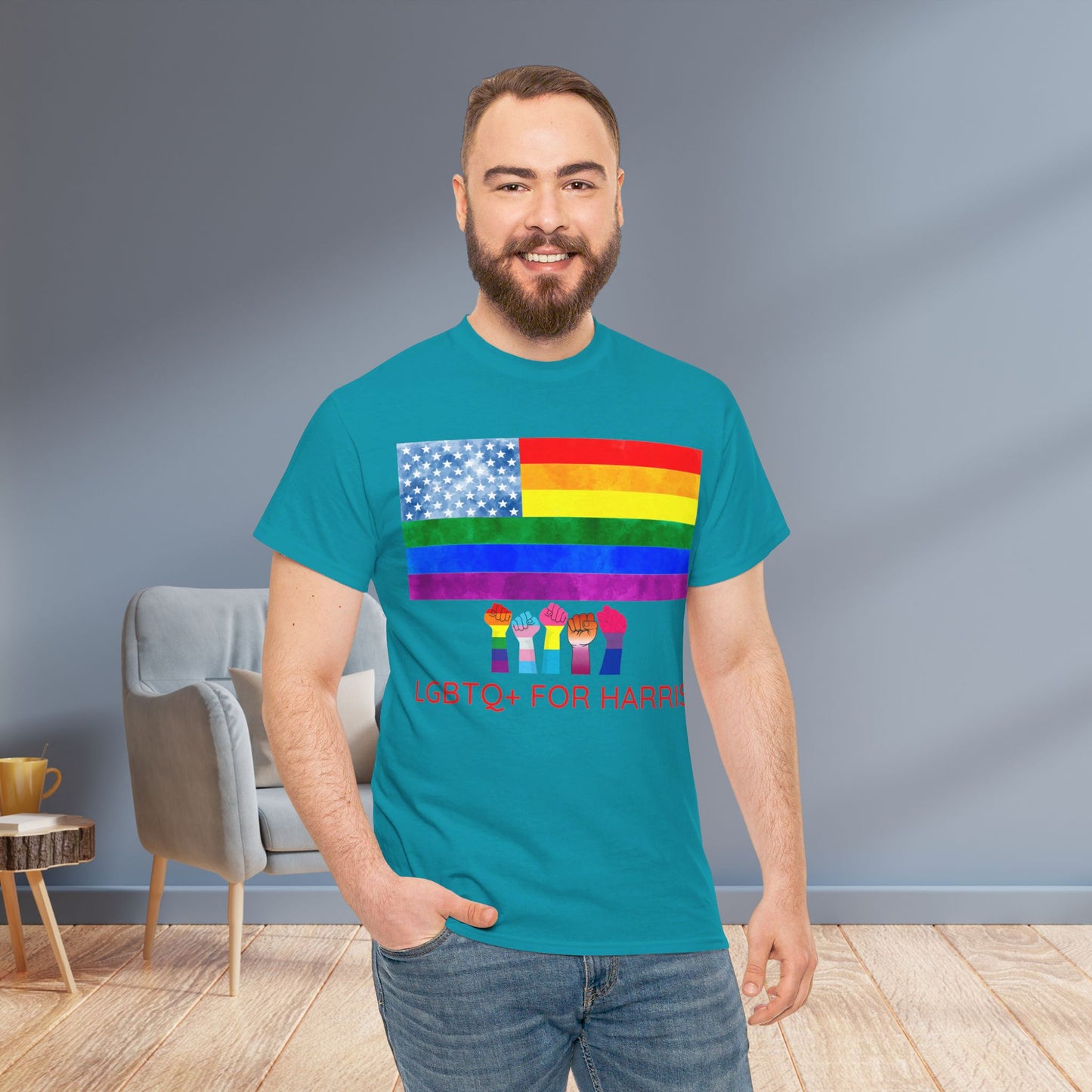 LGBTQ+ for Harris Shirt- Queer for Harris Tee-  Democrat Presidential Election T-Shirt