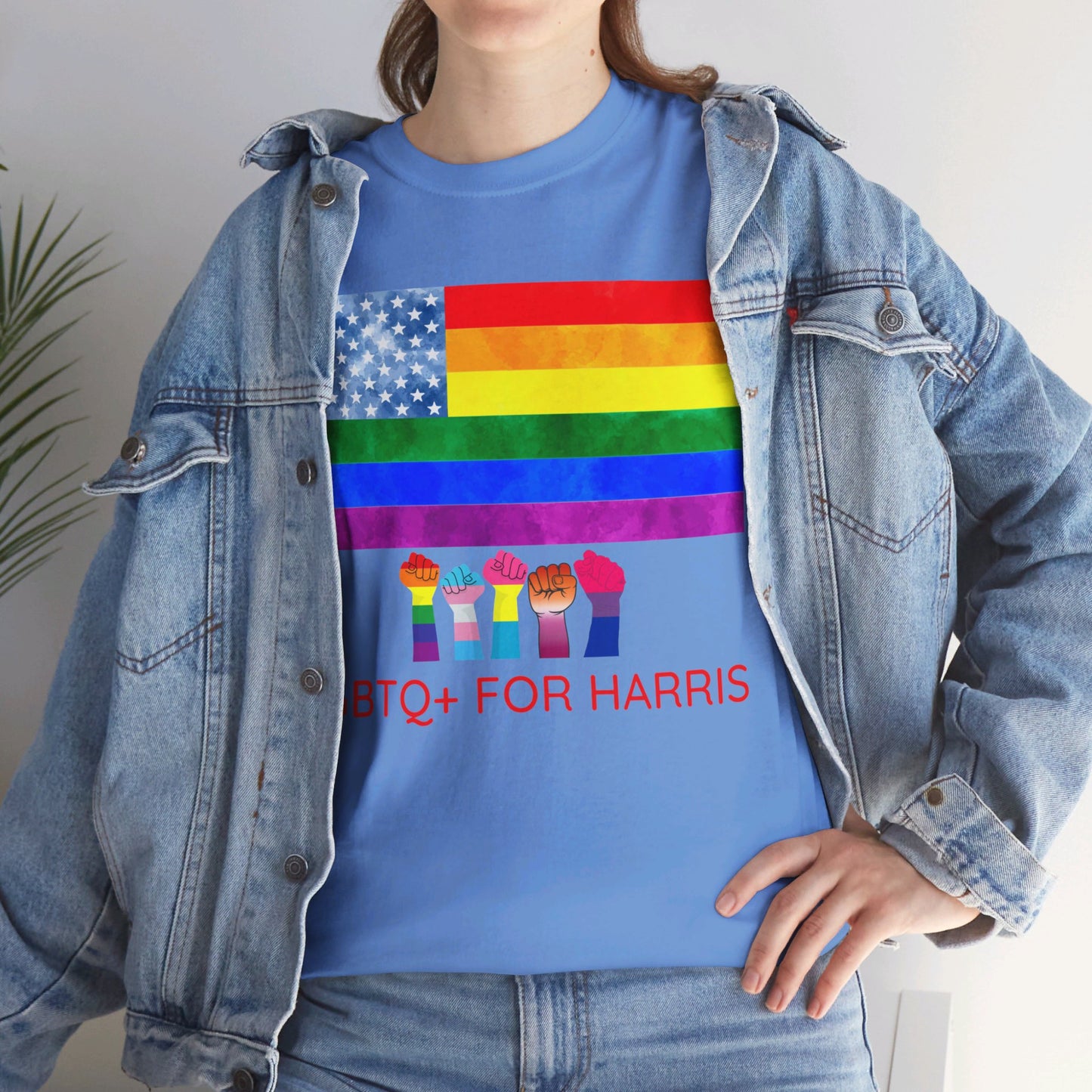 LGBTQ+ for Harris Shirt- Queer for Harris Tee-  Democrat Presidential Election T-Shirt