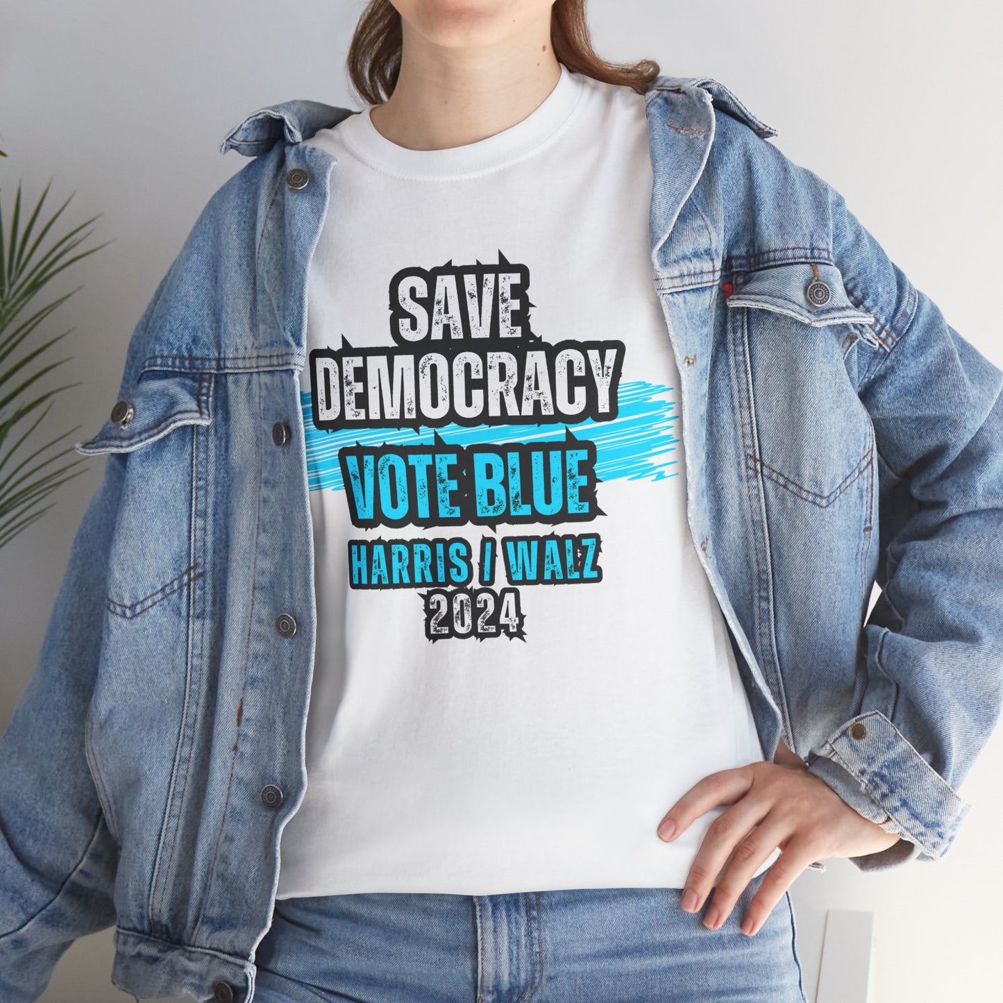 Save Democracy Vote Blue Shirt- Save Democracy Tee- Democrat Presidential Election T-Shirt