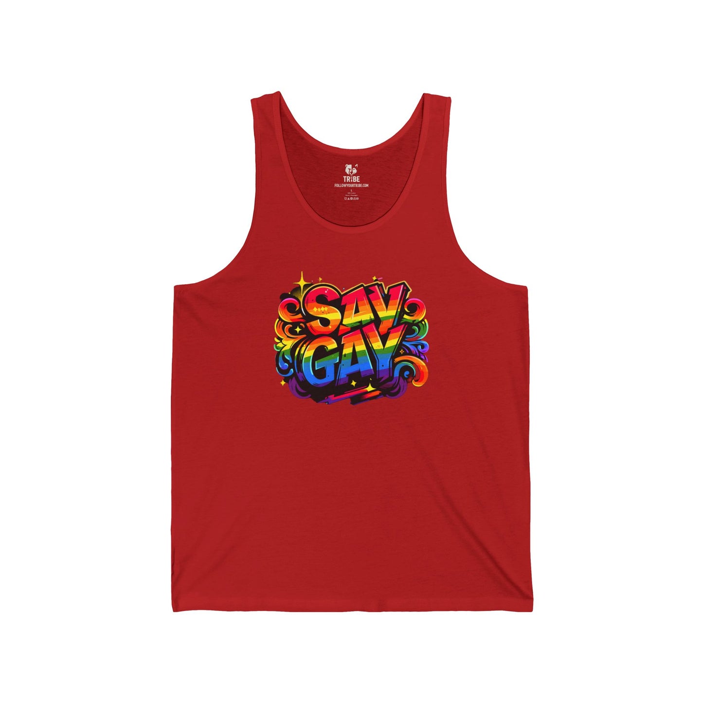 Say Gay Protest Tank Top LGBT Sleeveless Shirt Social Justice LGBTQ Tank LGBTQIA Top Queer Lesbian Bisexual Transgender Gay Pride Apparel