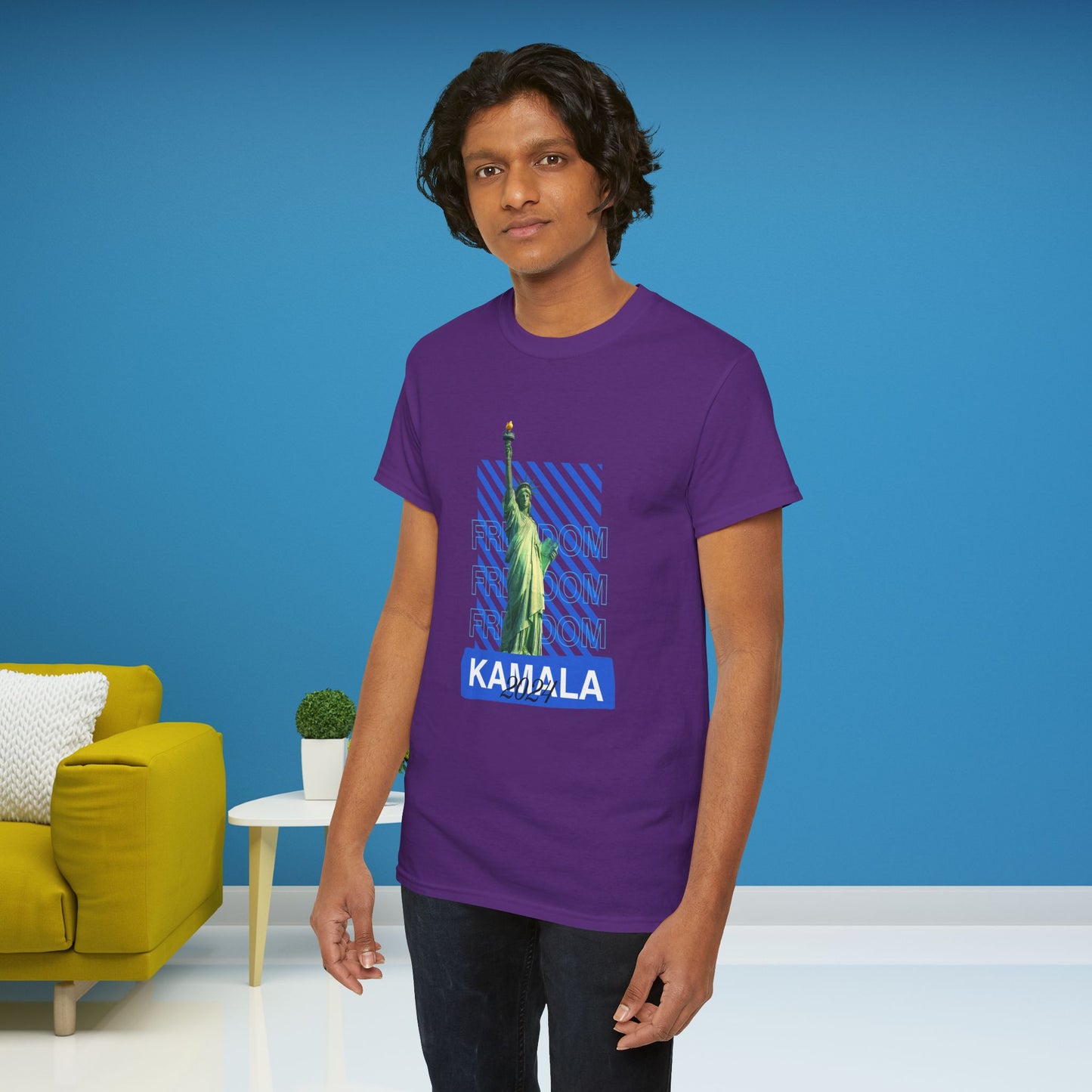 Statue of Liberty Kamala 2024 Freedom Shirt- Vote Blue T-Shirt- Democrat Presidential Election T-Shirt- Save Democracy Shirt