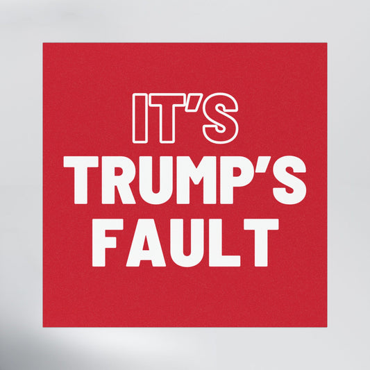 Political Magnet Anti-Trump Merch It's Trump's Fault Car Magnet Political Decal FDT Protest Activism Gear Anti-Fascism Resistance Sign