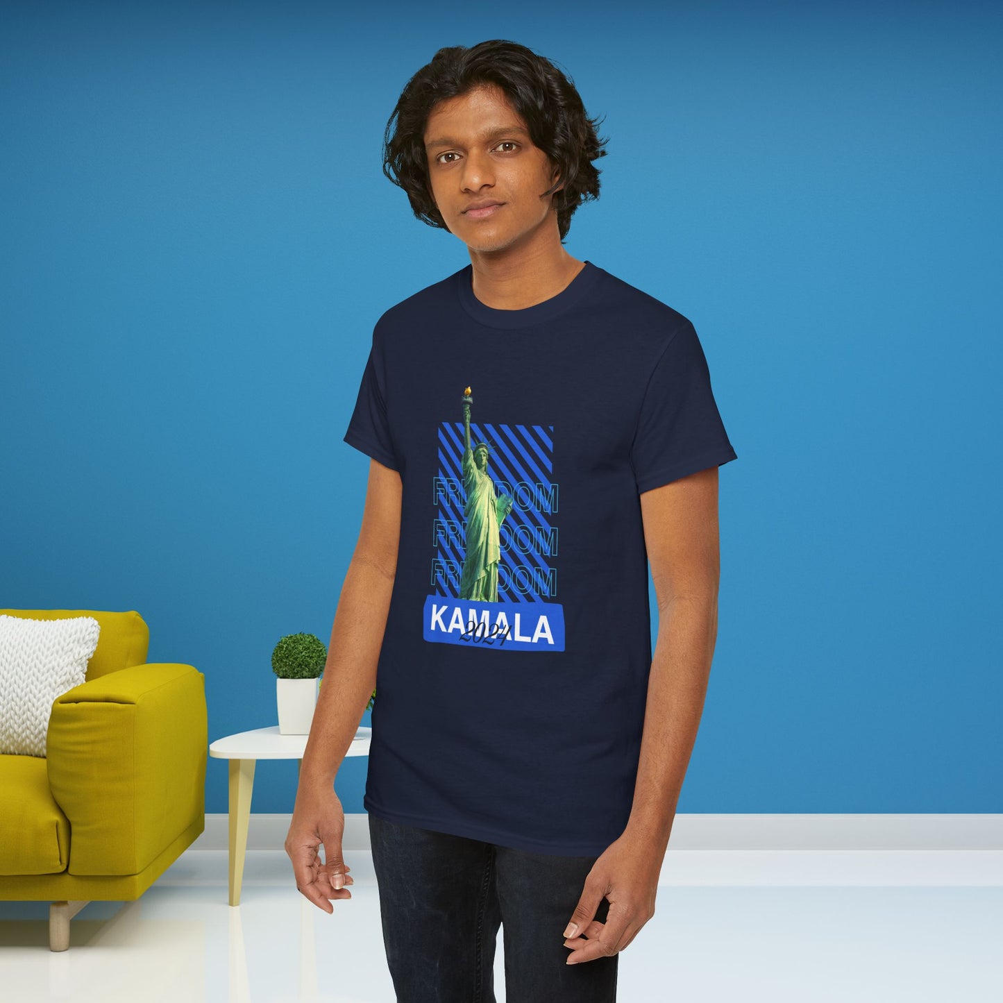 Statue of Liberty Kamala 2024 Freedom Shirt- Vote Blue T-Shirt- Democrat Presidential Election T-Shirt- Save Democracy Shirt