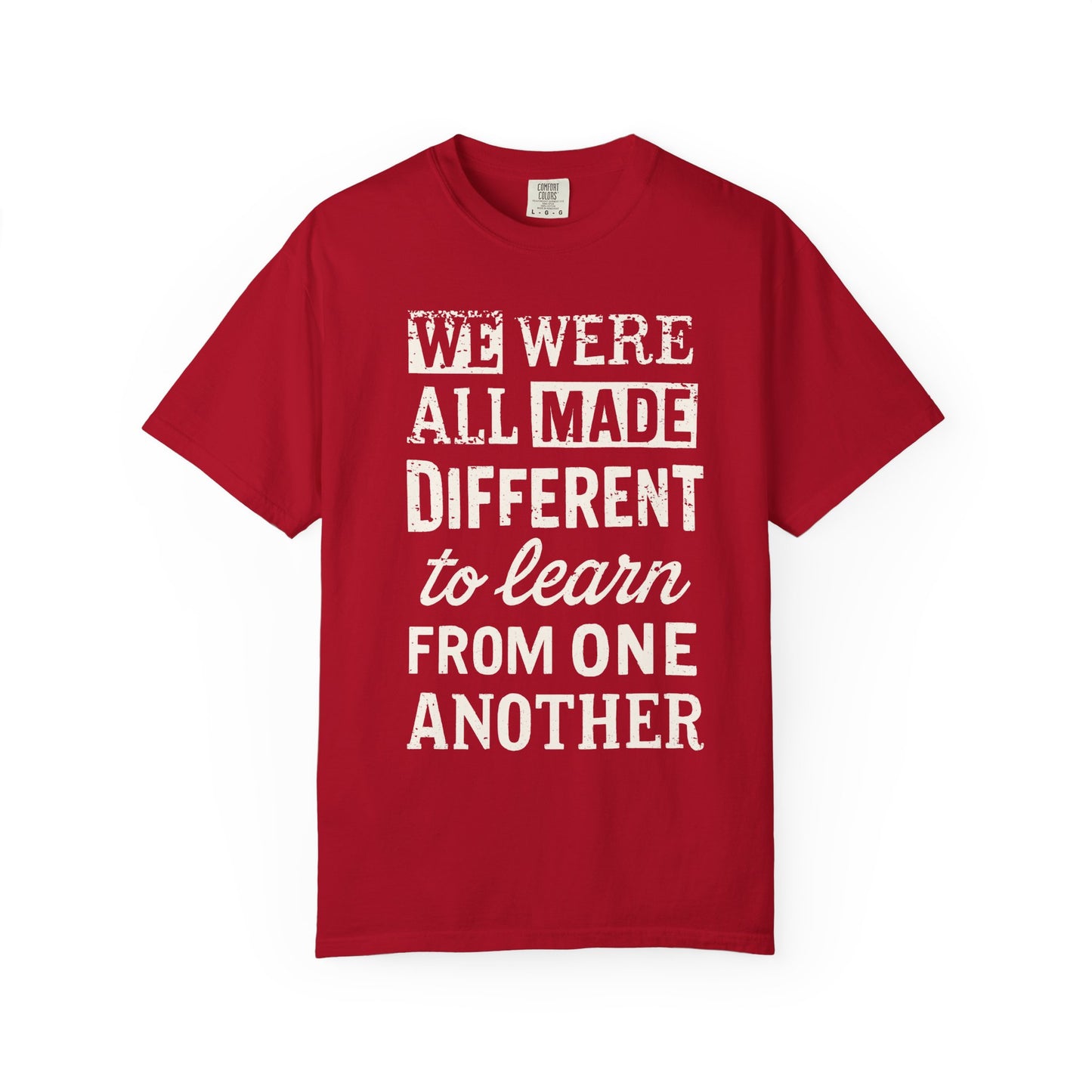 We Were All Made Different Protest Shirt Social Justice T-Shirt Anti-Trump Merch Comfort Colors Anti-Fascism Resistance Gear Protest Apparel