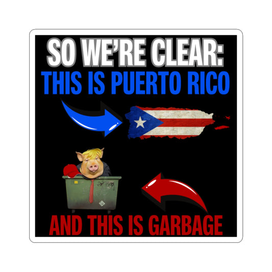 Resist Sticker Anti-Trump Merch Puerto Rico Isn't Garbage Political Decal FDT Protest Sticker Boricua Activist Anti-Fascism Resistance Decal