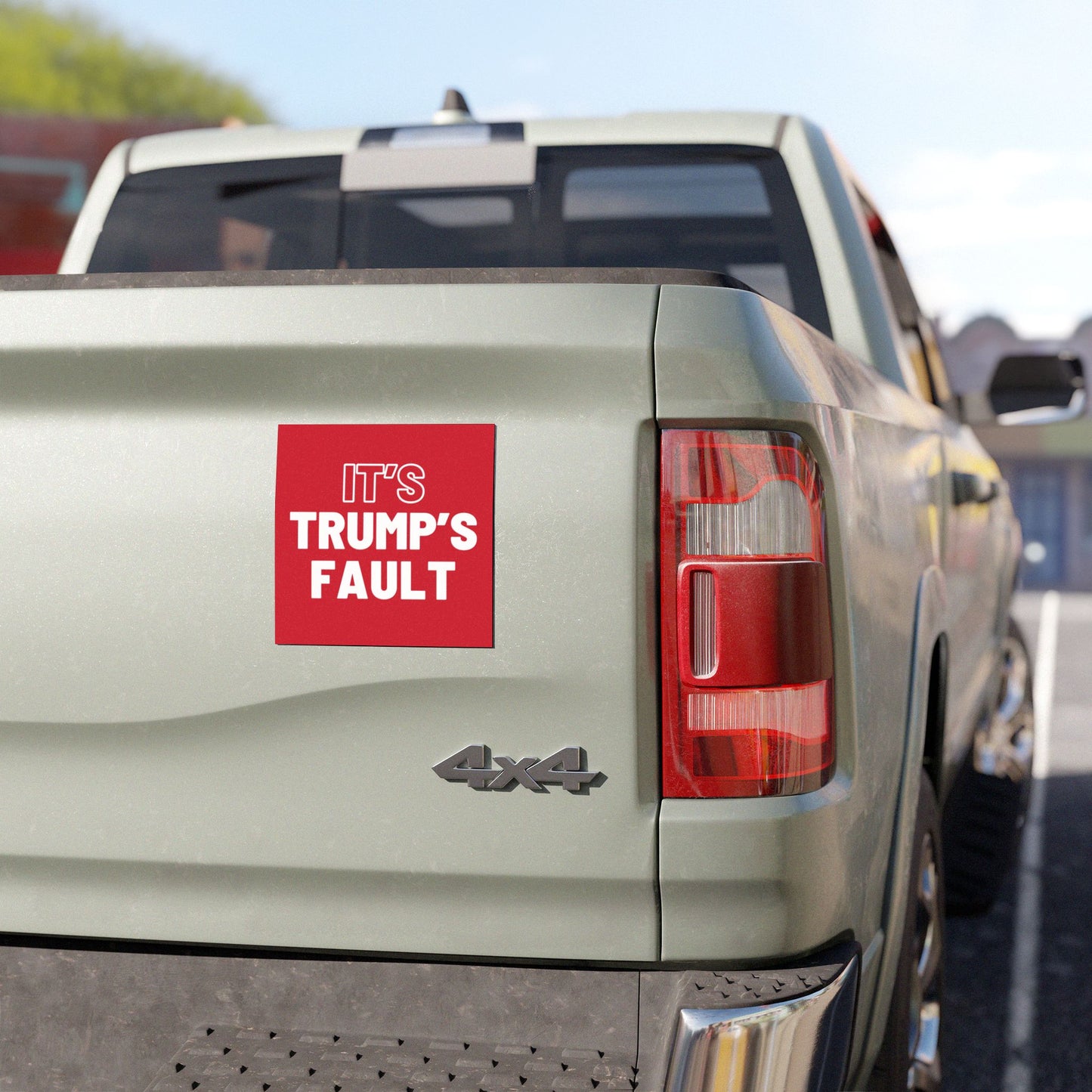Political Magnet Anti-Trump Merch It's Trump's Fault Car Magnet Political Decal FDT Protest Activism Gear Anti-Fascism Resistance Sign