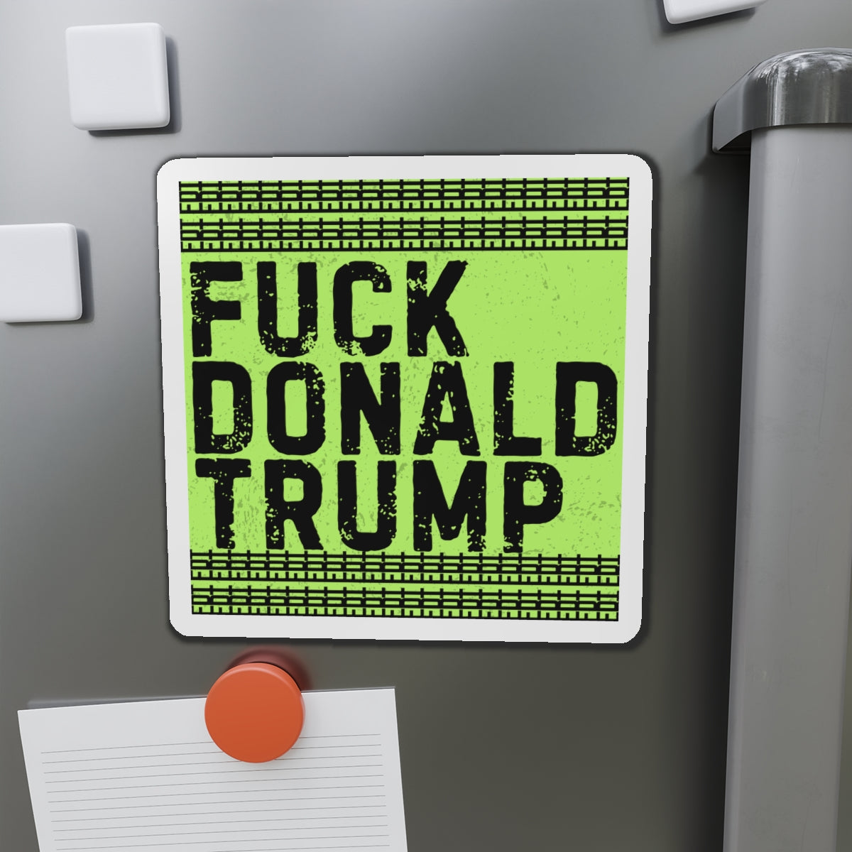 Political Magnet Anti-Trump Merch Foxtrot Delta Tango Fuck Donald Trump Car Magnet Resist Political Decal Protest Activism Gear Anti-Fascism