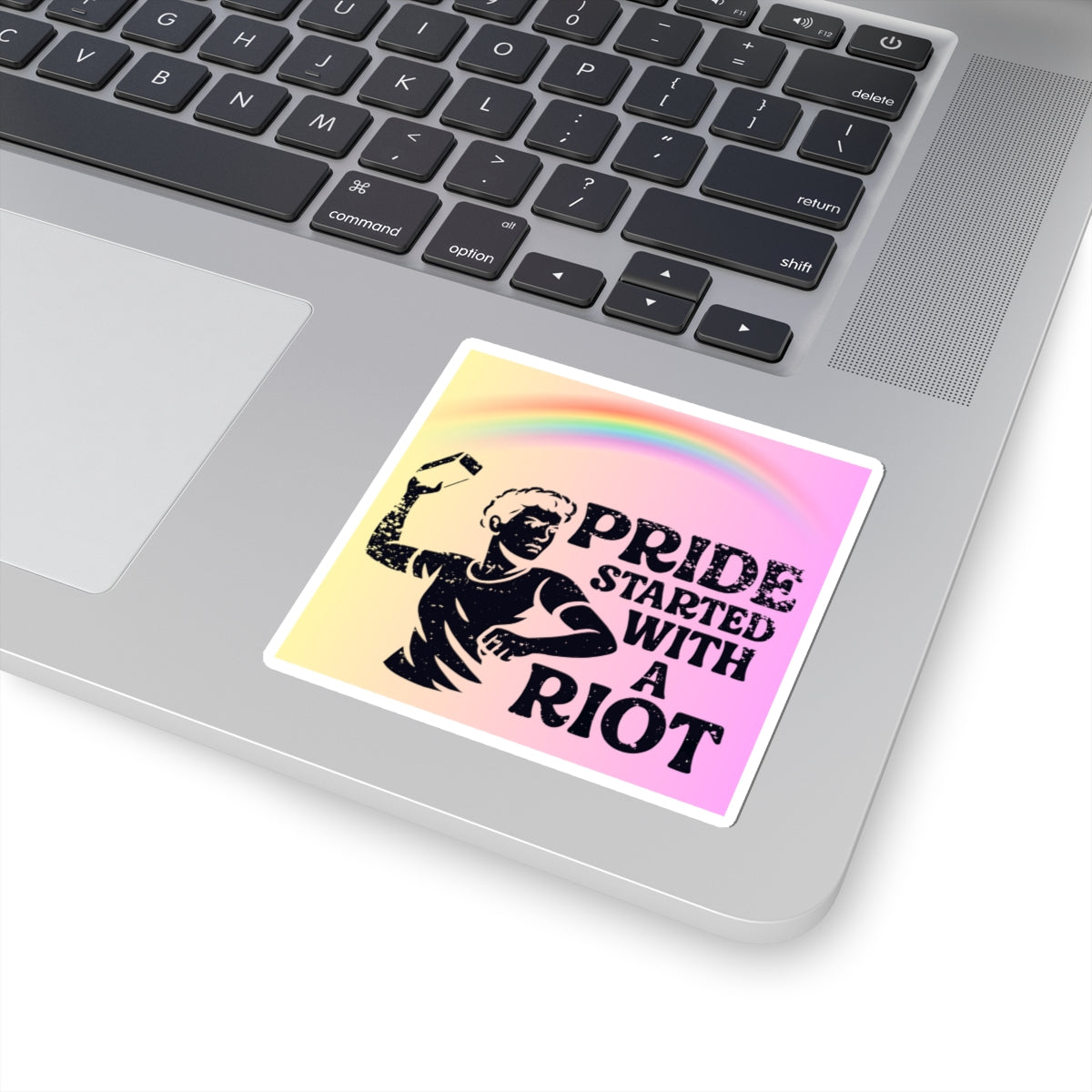 Stonewall Protest LGBT Water Bottle Sticker Laptop LGBTQ Decal Queer Lesbian Bisexual Transgender Gay Pride Merch LGBTQIA Political Adhesive