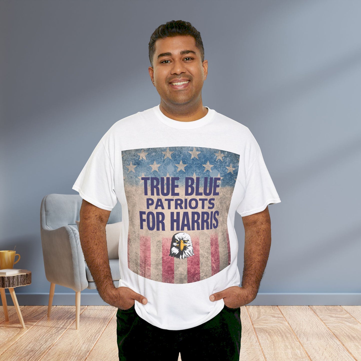 True Blue Patriots for Harris Shirt- Save Democracy Tee- Democrat Presidential Election T-Shirt