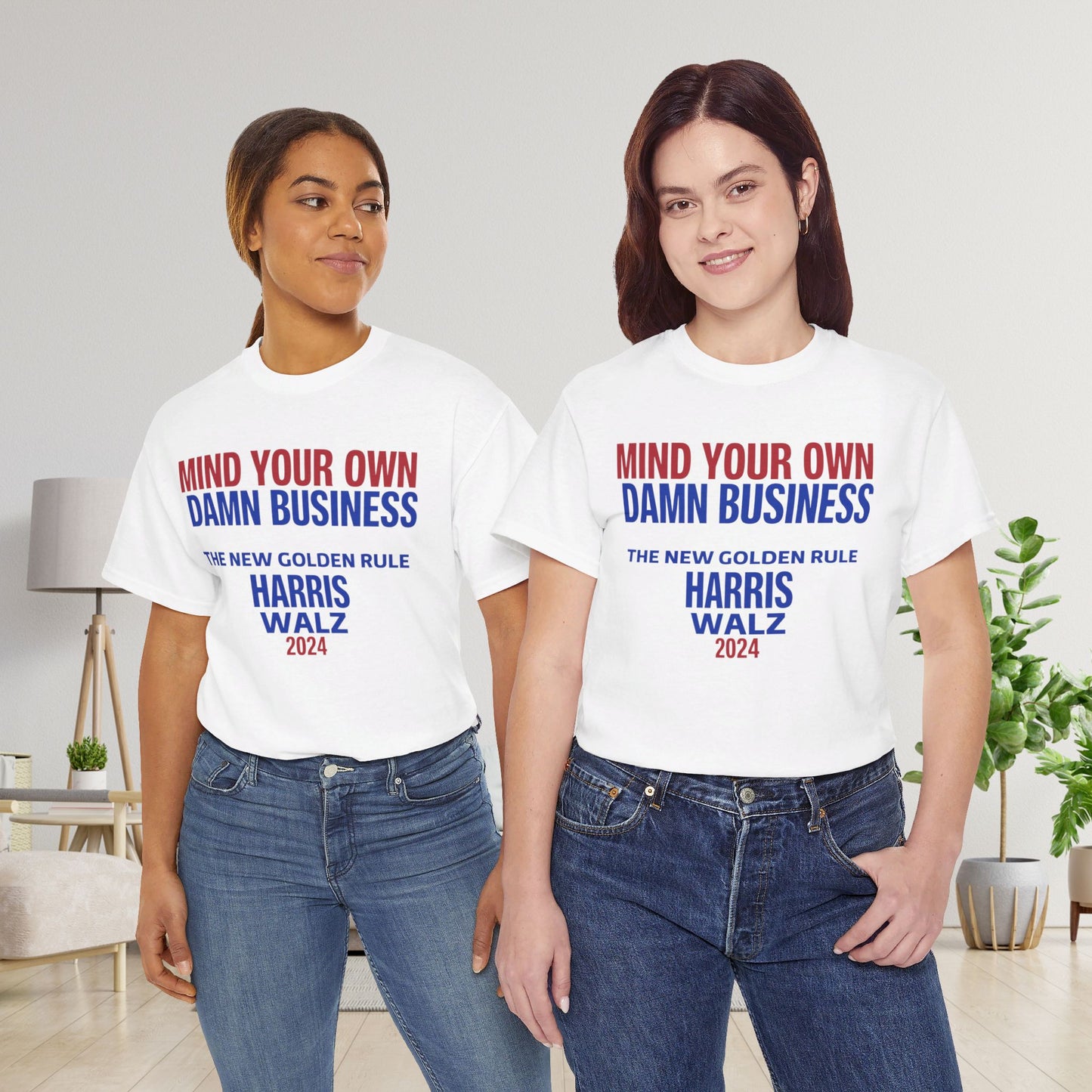 Mind Your Own Damn Business Shirt- Harris Walsh Tee-  Democrat Presidential Election T-Shirt