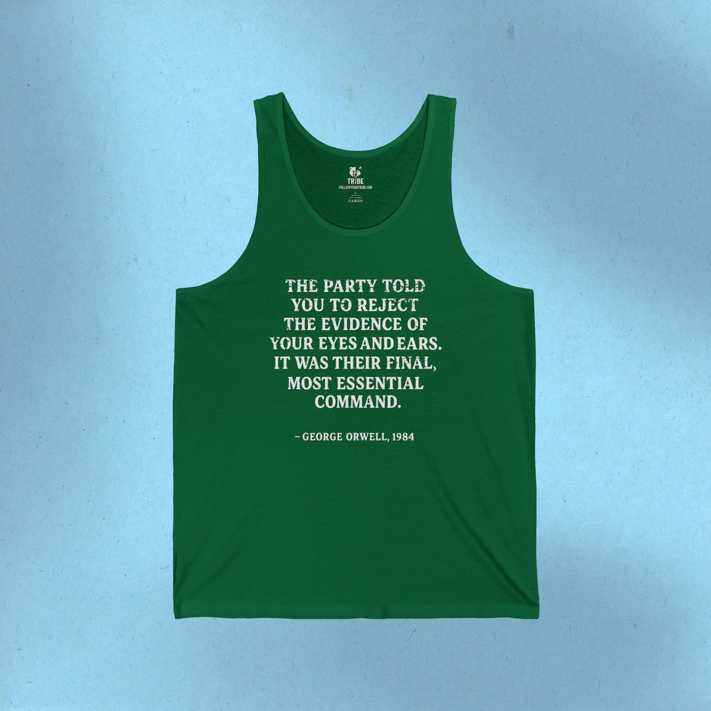 George Orwell's 1984 Protest Tank Top Social Justice Shirt Anti-Trump Merch Anti-Fascism Gear Resistance Activist Tank Top Democrat Apparel