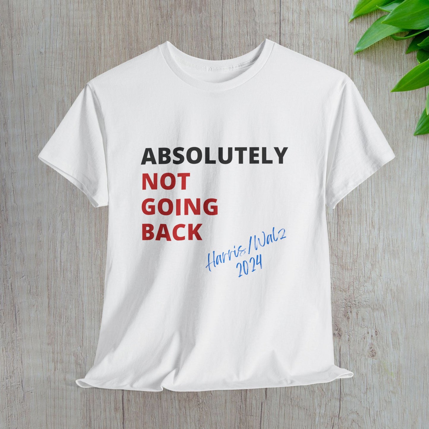 Absolutely Not Going Back Shirt- We're Not Going Back Tee-  Democrat Presidential Election T-Shirt