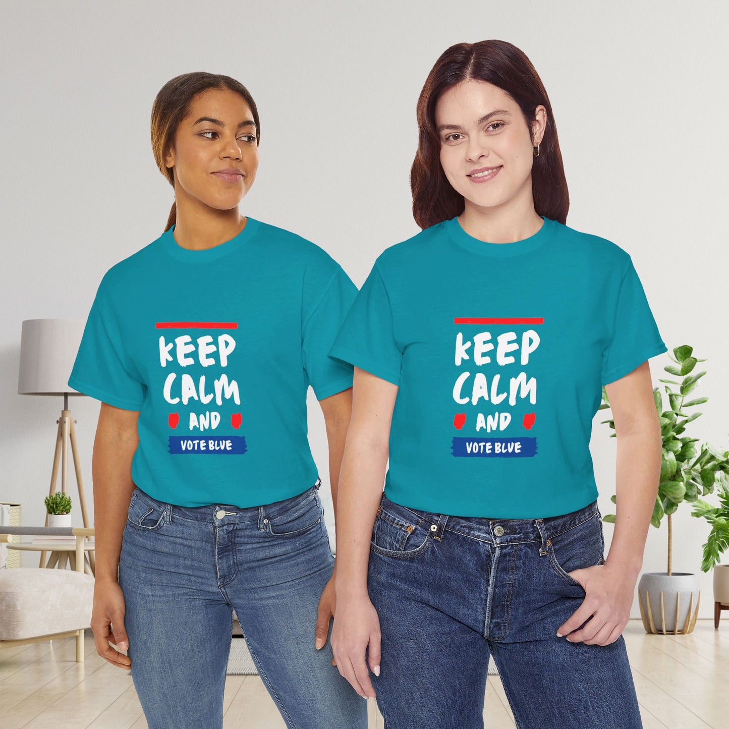 Keep Calm and Vote Blue Shirt- Save Democracy Tee- Democrat Presidential Election T-Shirt