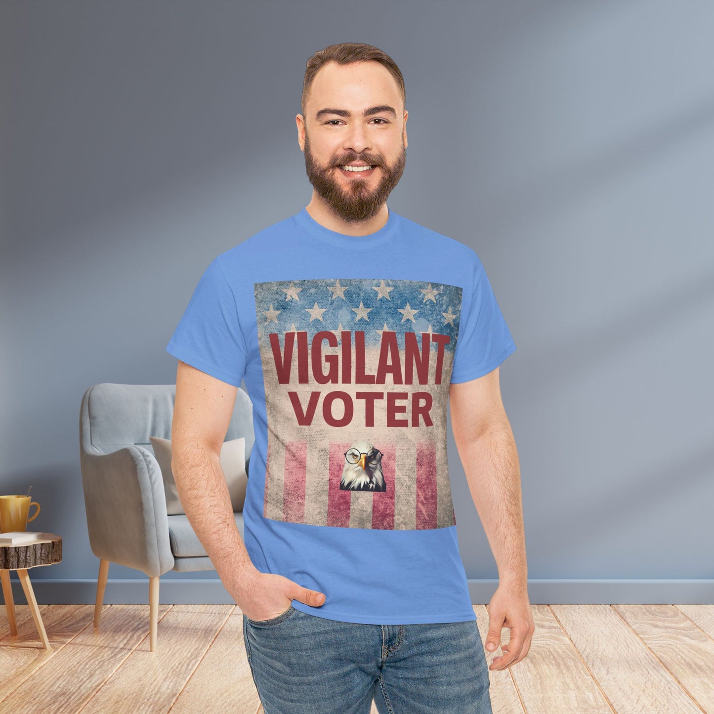 Vigilant Voter Shirt- Vote Blue Save Democracy Tee- Democrat Presidential Election T-Shirt