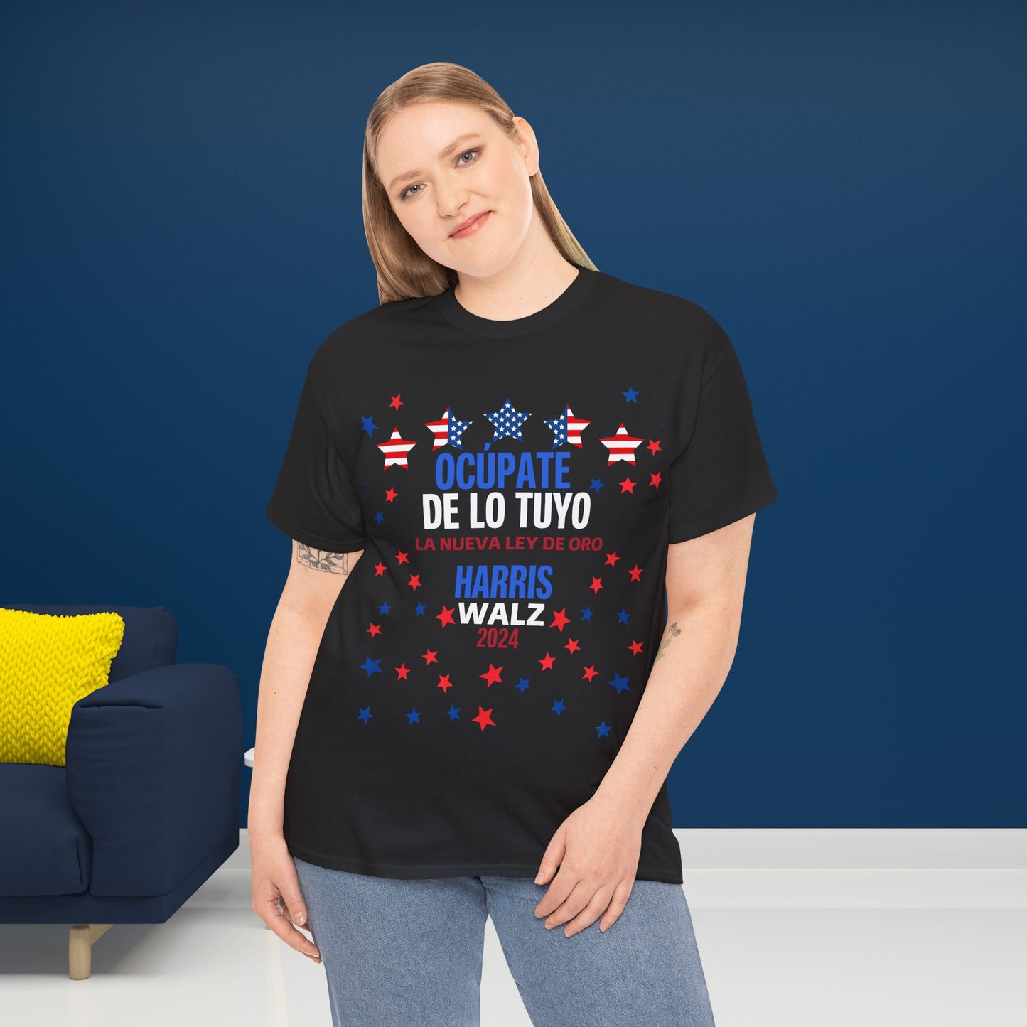 Ocúpate De Lo Tuyo Shirt- Harris/Walz 2024 T-Shirt in Spanish-  Democrat Presidential Election Tee