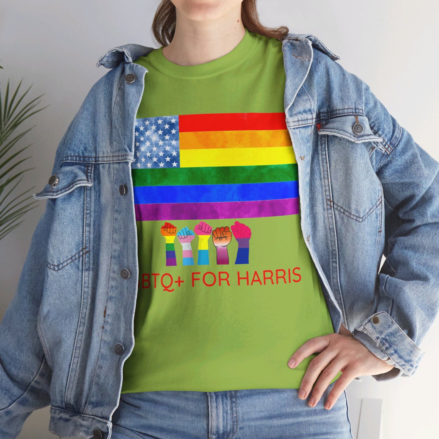 LGBTQ+ for Harris Shirt- Queer for Harris Tee-  Democrat Presidential Election T-Shirt