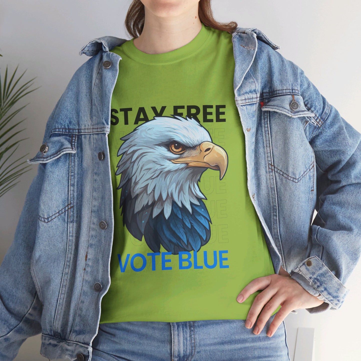 Stay Free Vote Blue Shirt- Freedom Tee-  Democrat Presidential Election T-Shirt