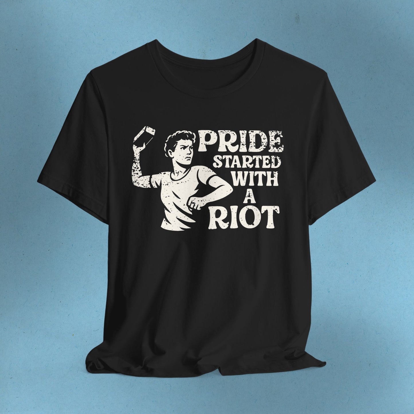 LGBTQIA Tee Stonewall Protest Shirt Social Justice LGBTQ Queer Lesbian Bisexual Trans Gay Pride Ring-Spun Cotton TShirt Express Shipping