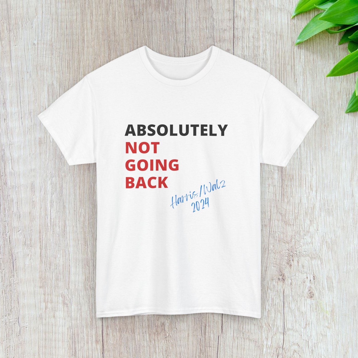 Absolutely Not Going Back Shirt- We're Not Going Back Tee-  Democrat Presidential Election T-Shirt