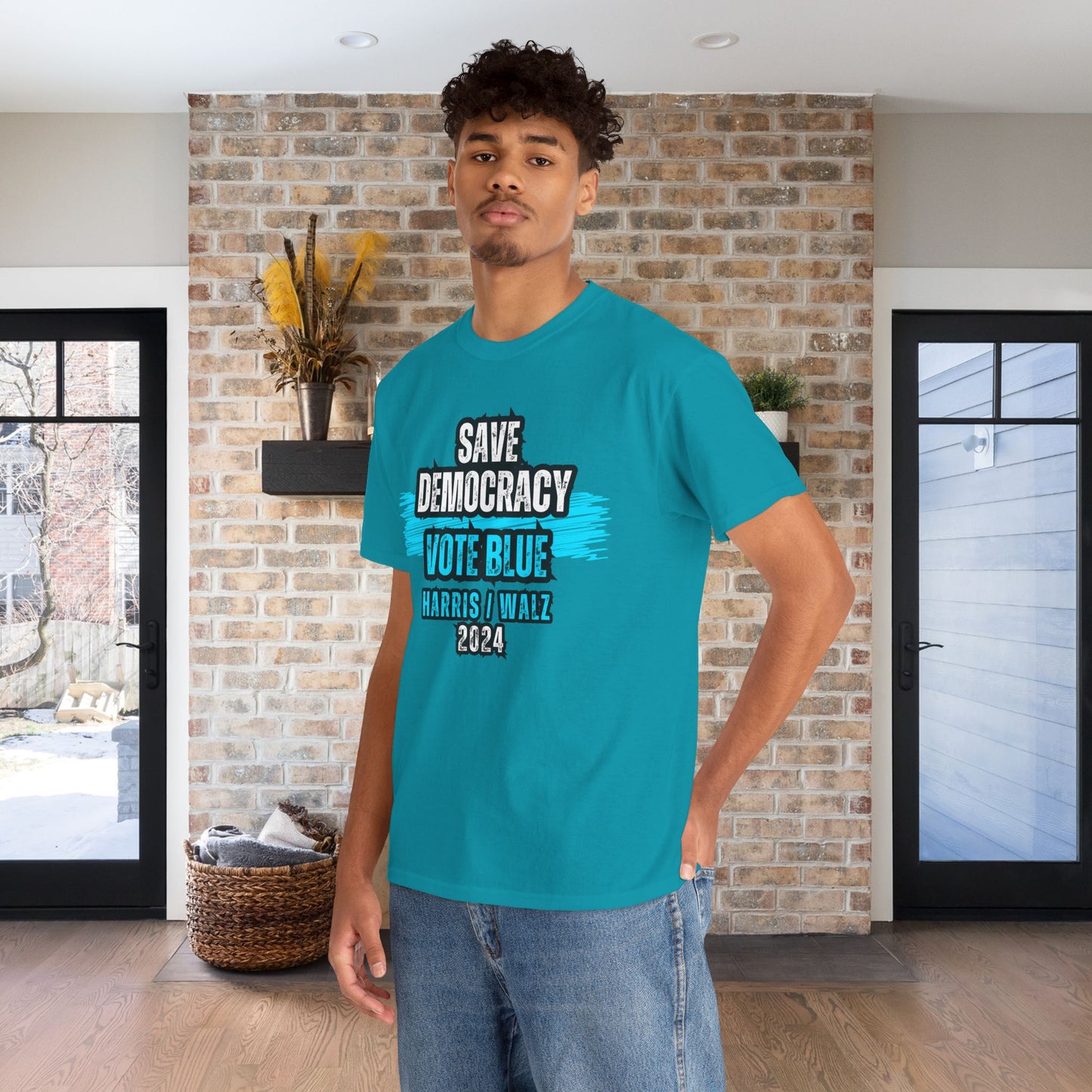 Save Democracy Vote Blue Shirt- Save Democracy Tee- Democrat Presidential Election T-Shirt