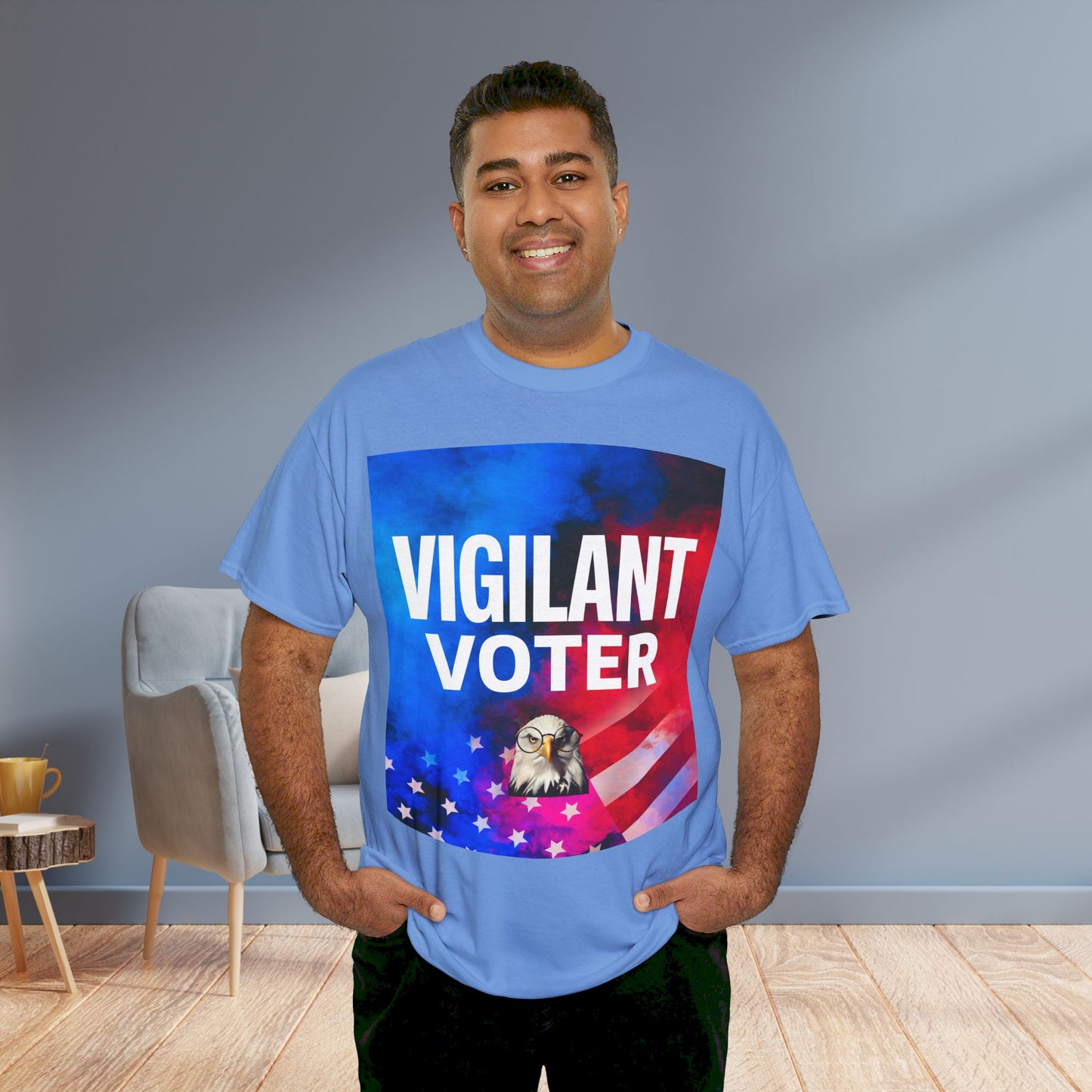 Vigilant Voter Shirt- Vote Blue Save Democracy Tee- Democrat Presidential Election T-Shirt