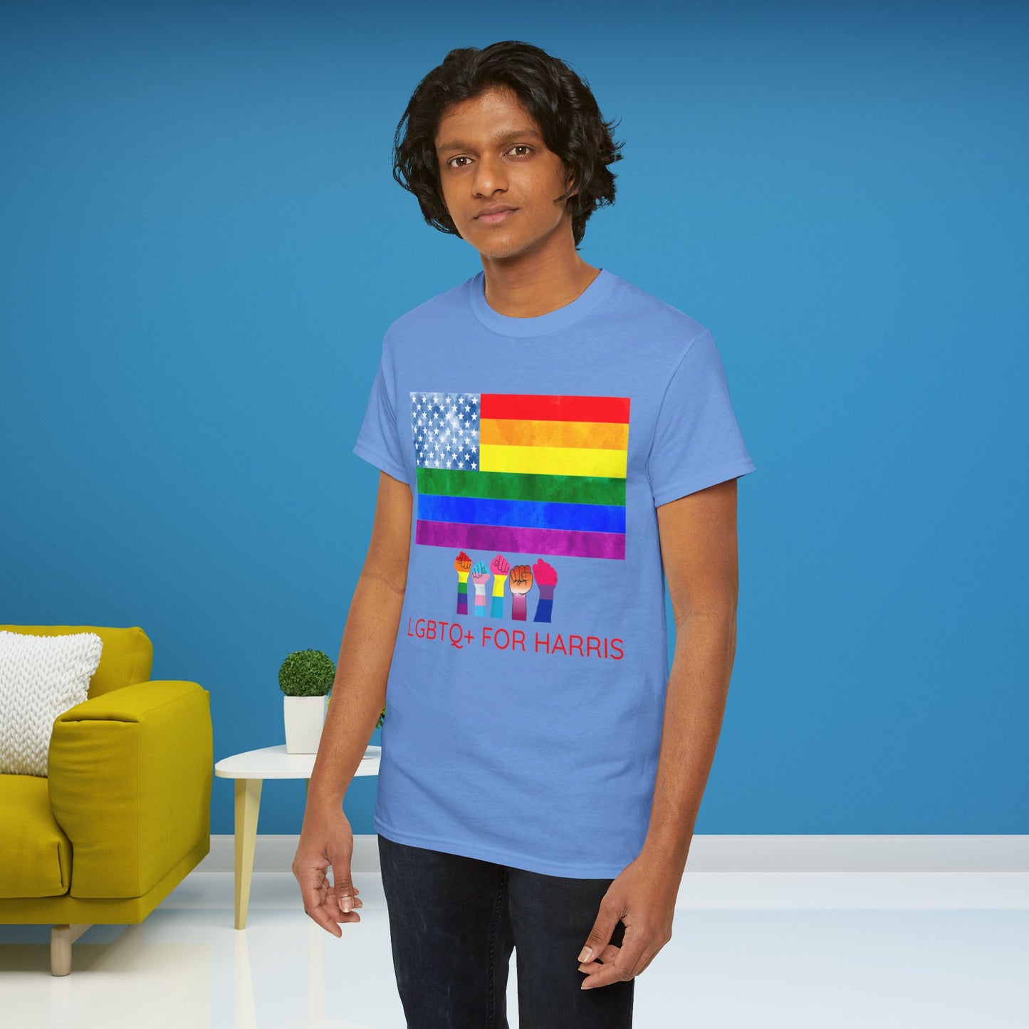 LGBTQ+ for Harris Shirt- Queer for Harris Tee-  Democrat Presidential Election T-Shirt