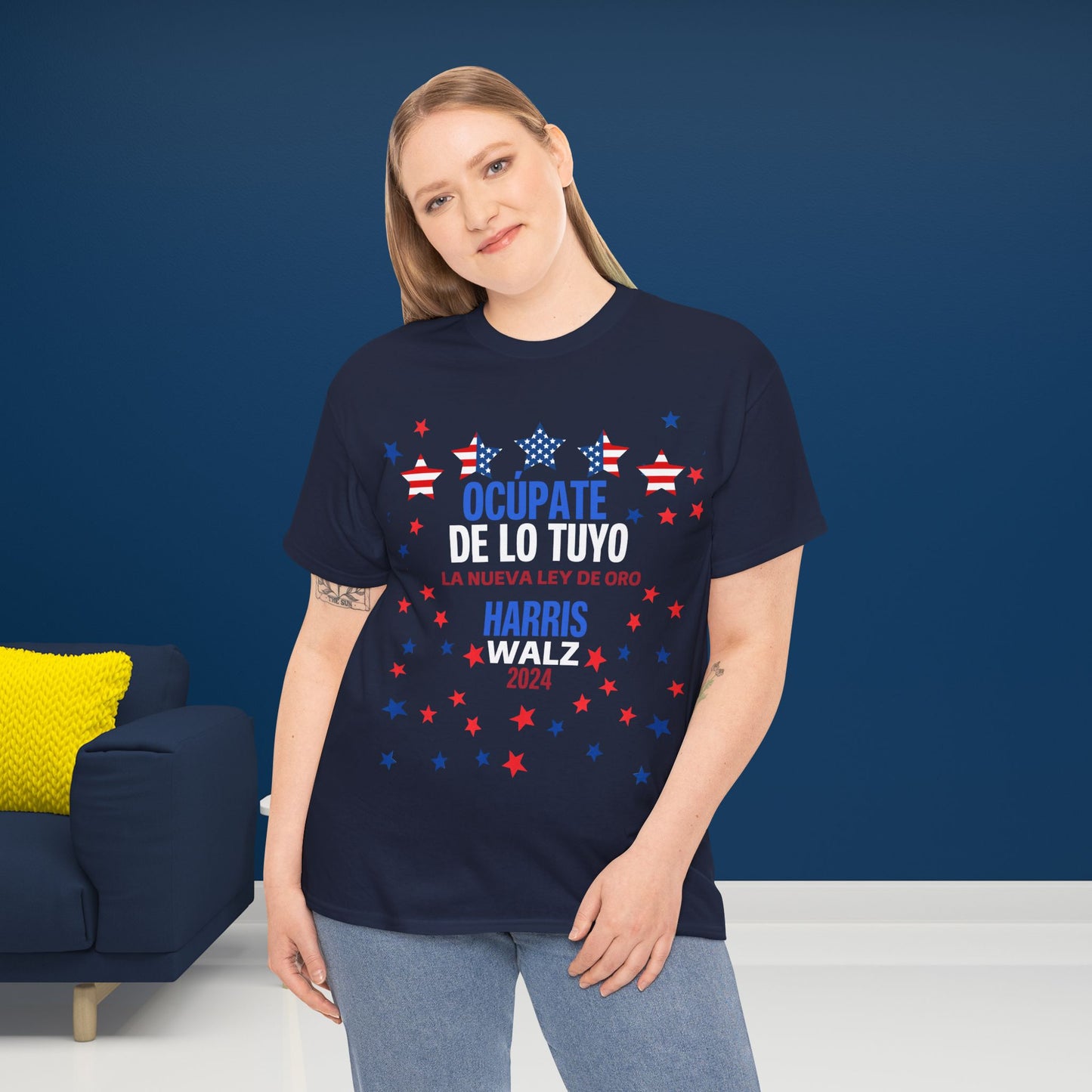 Ocúpate De Lo Tuyo Shirt- Harris/Walz 2024 T-Shirt in Spanish-  Democrat Presidential Election Tee